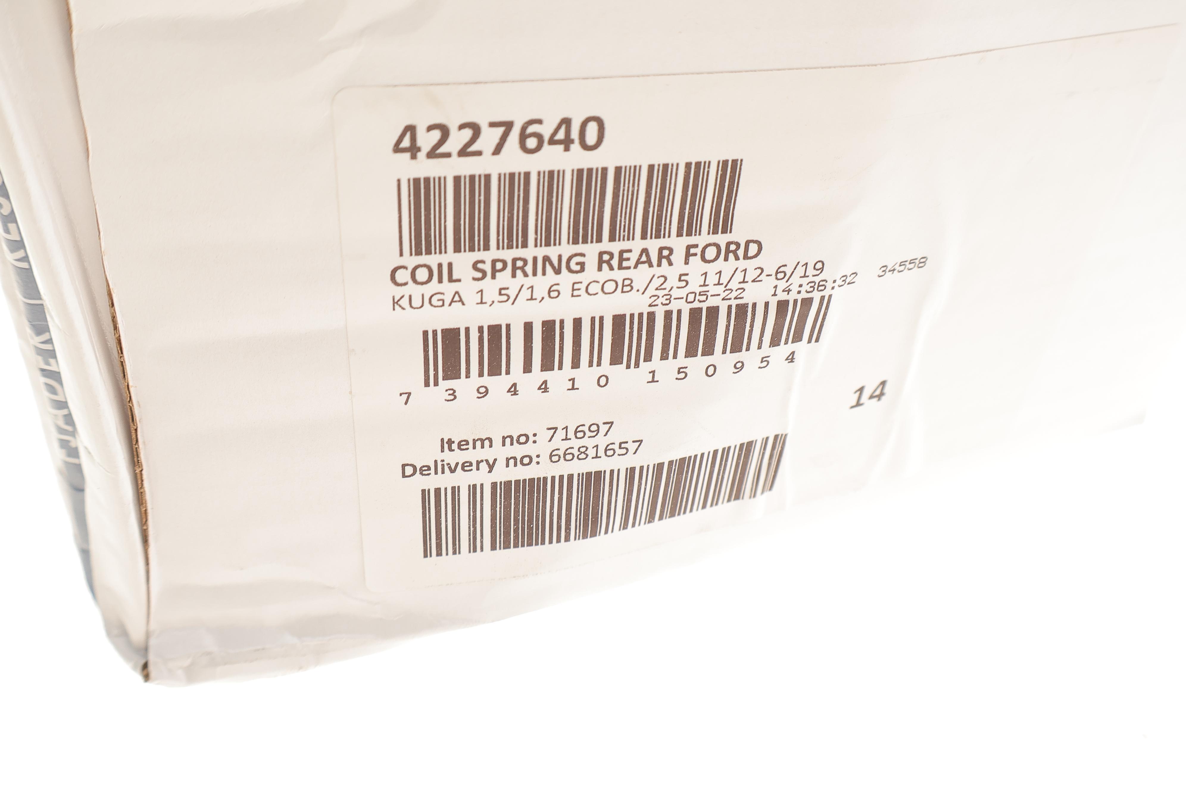 Пружина (задня) Ford Kuga 1.5-1.6 EcoBoost/2.5 13- (SUV/фургон) (зі станд..ход.ч.) (крім ST-Line)