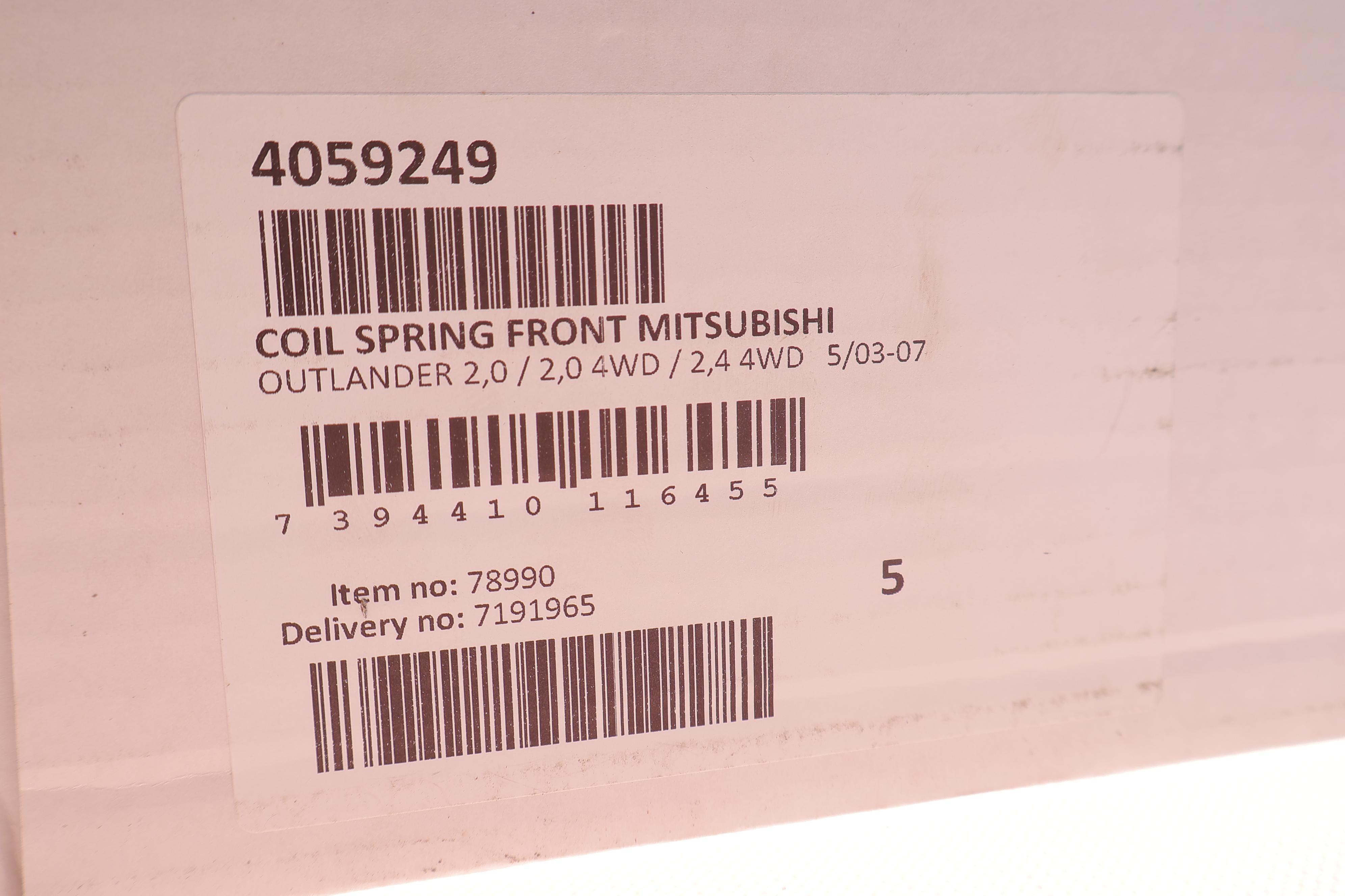 Пружина (передня) Mitsubishi Outlander I 2.0/2.0 4WD/2.0Turbo-R 4WD/2.4 4WD 02-07 (SUV)