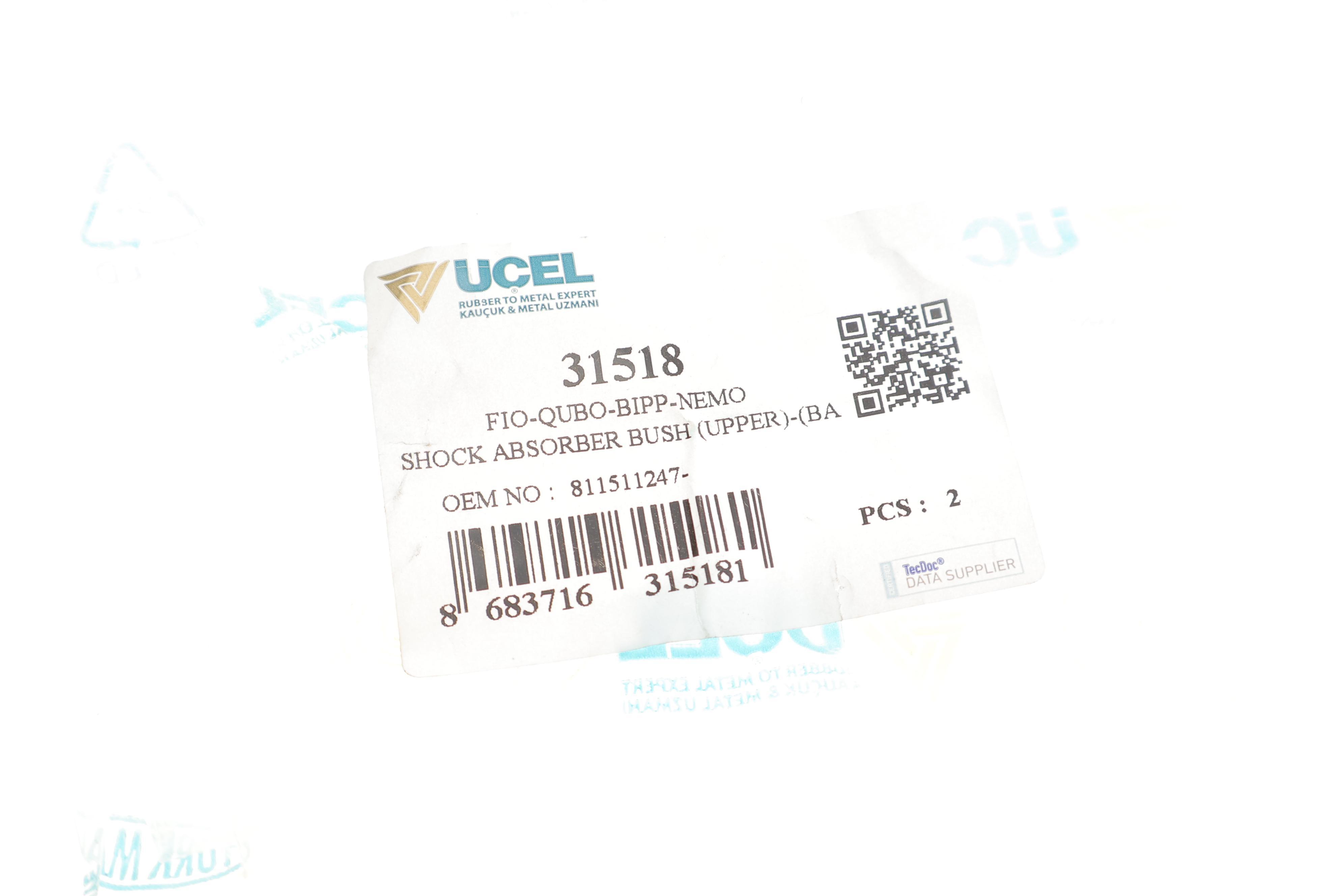 Сайлентблок амортизатора (заднього/верхнього) Citroen Nemo/Peugeot Bipper 08-