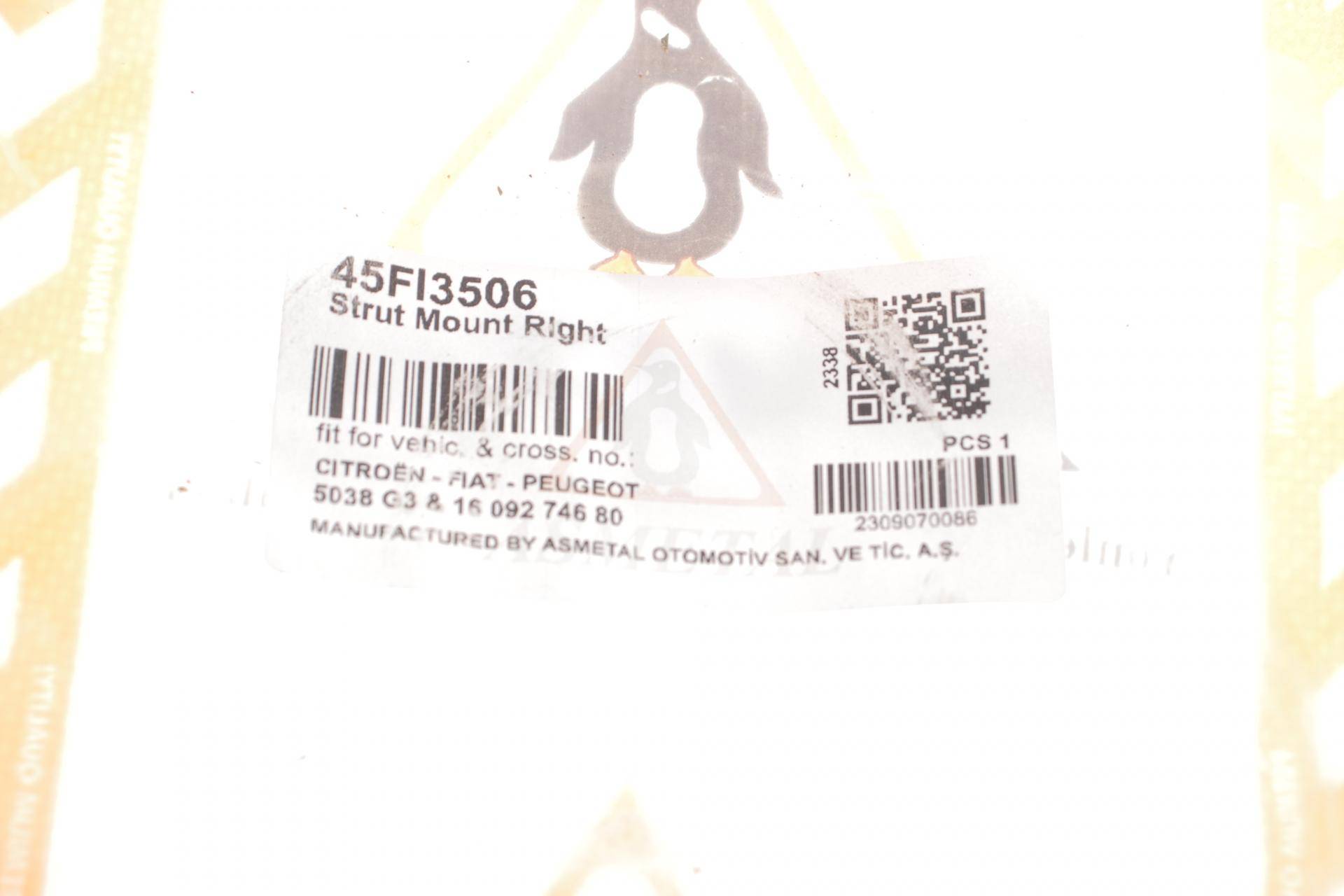 Подушка амортизатора (переднього) + підшипник Citroen Nemo 08- (R)