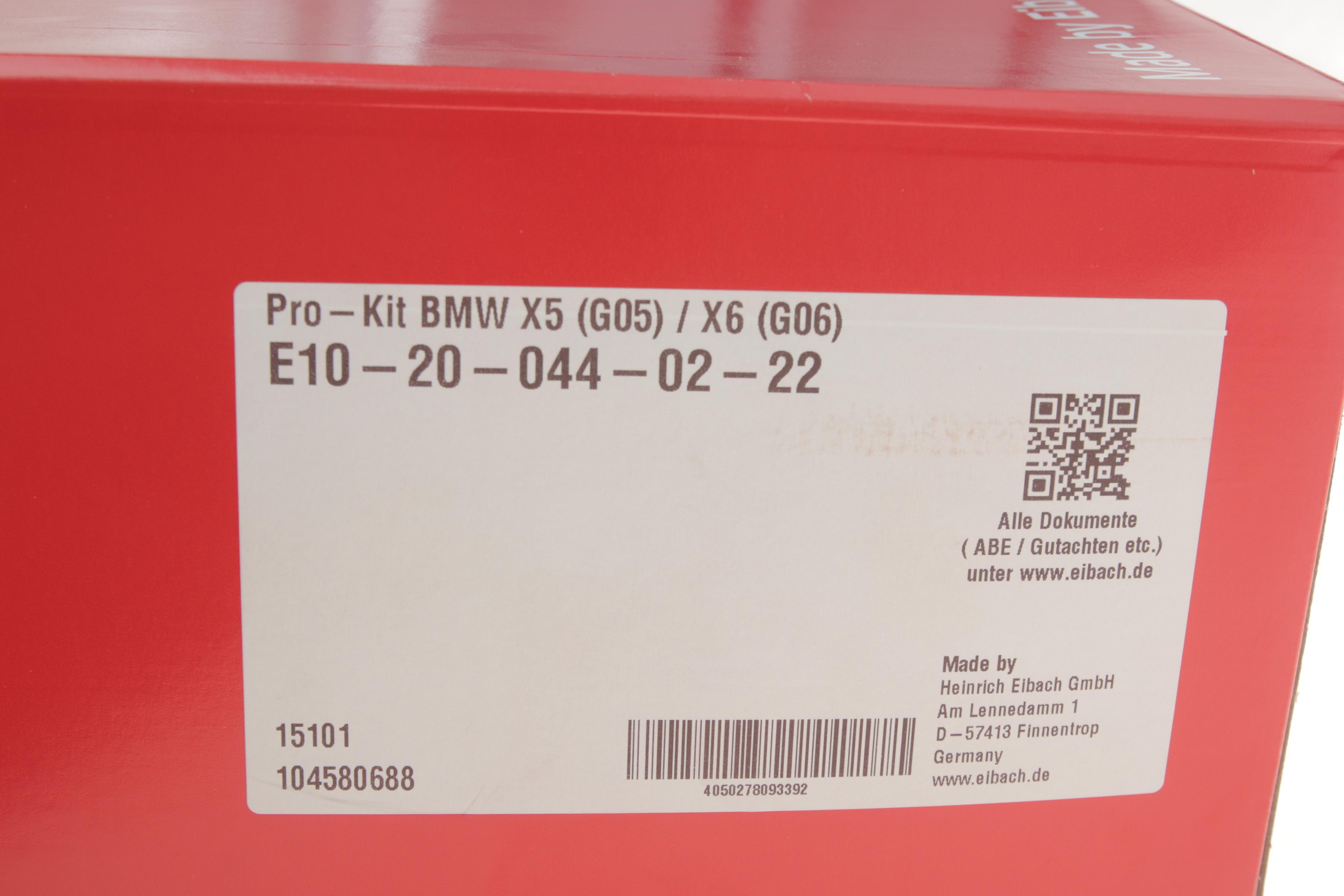 Комплект пружин (Pro-Kit) BMW X5 (G05/F95)/X6 (G06/F96) 3.0D/4.4 B57/N63 18- (4 шт.)