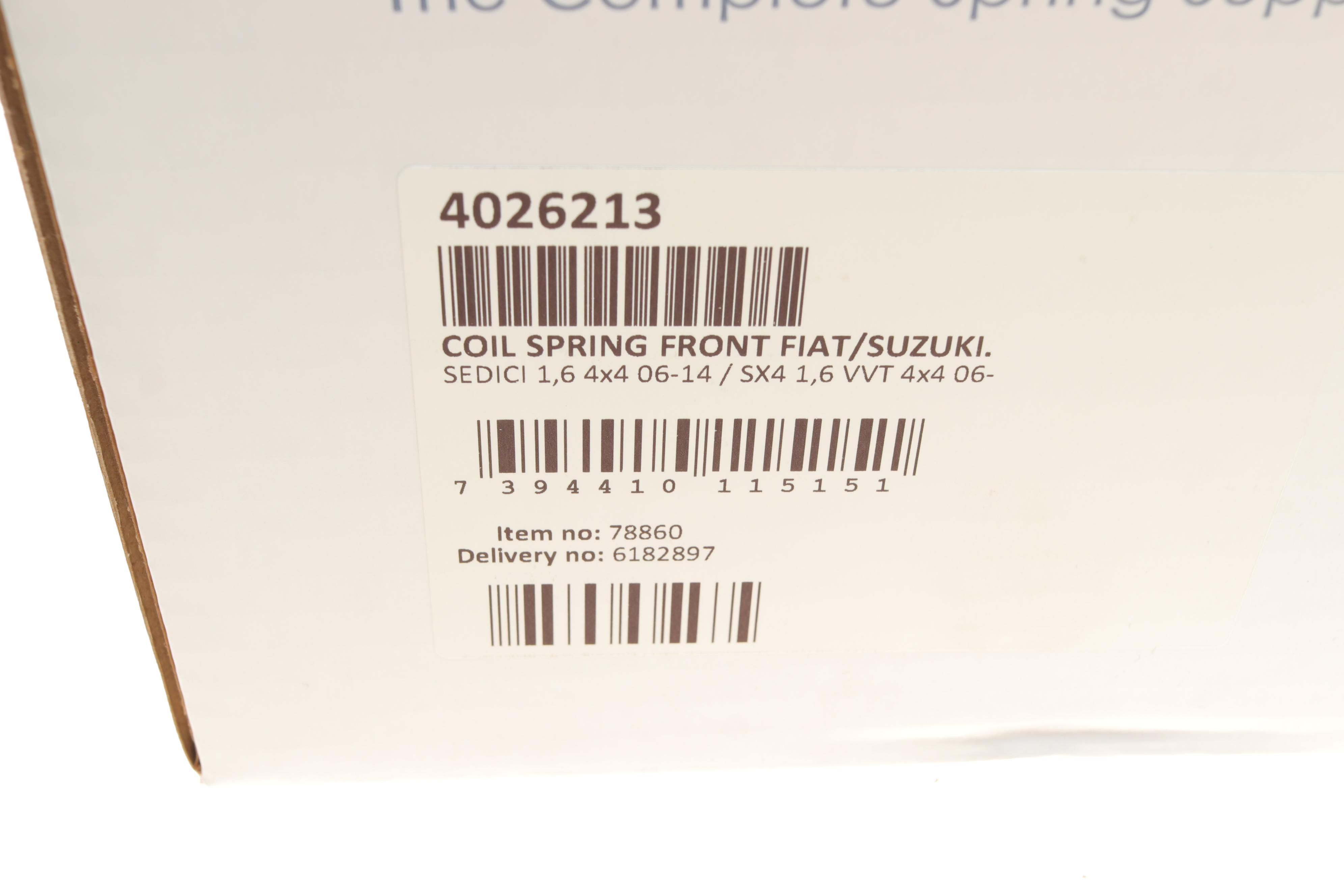 Пружина (передня) Fiat Sedici 1.6 16V 06-14 (SUV)/Suzuki SX4 1.6VVT 4х4 06- (накл.зад.ч.)