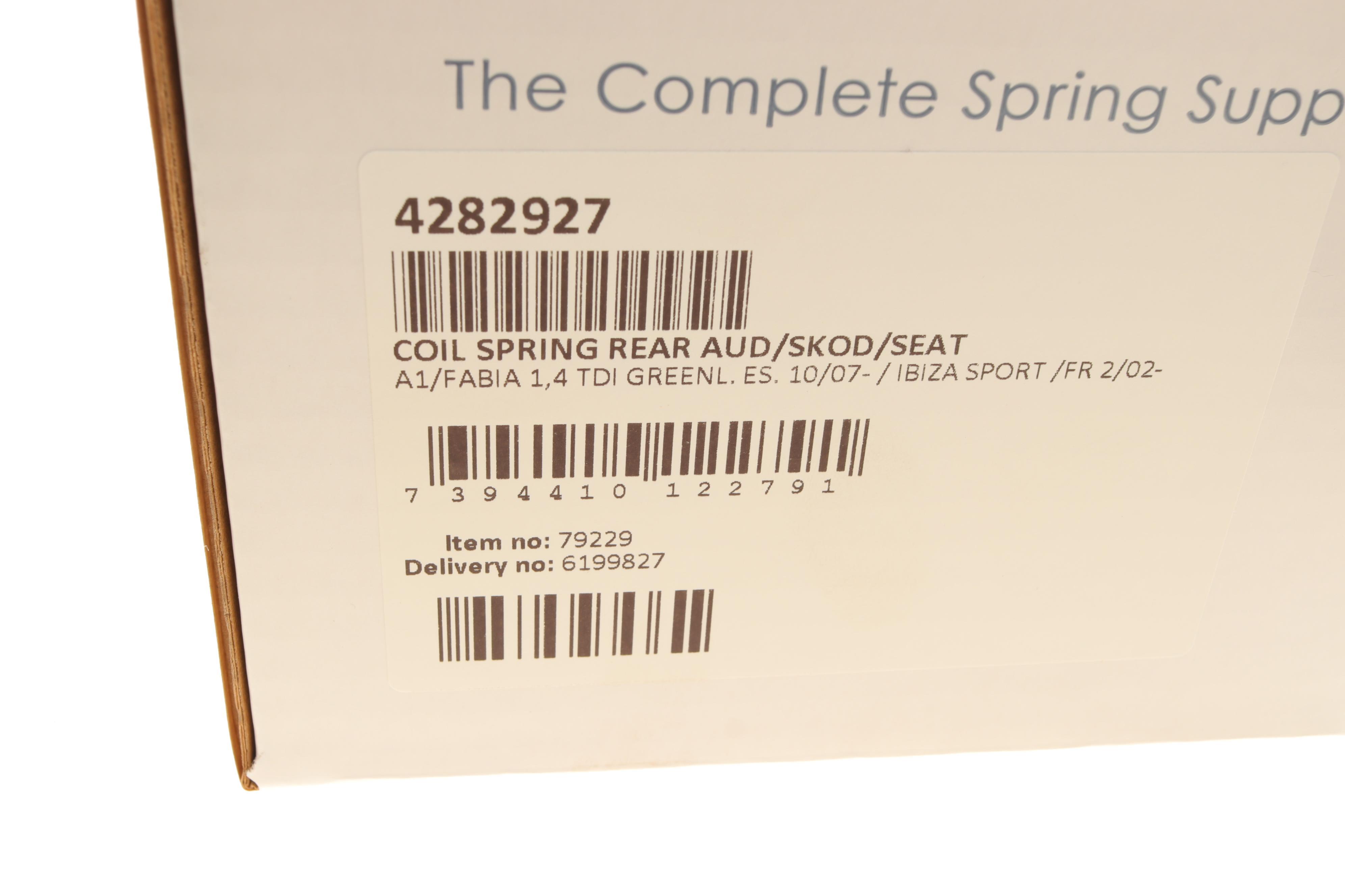 Пружина (задня) Seat Ibiza 1.9TDI 02-09 (накл.зад.ч)(ос.Sport, FR)/Skoda Fabia 1.2-1.4TDI 07-14 (ун)