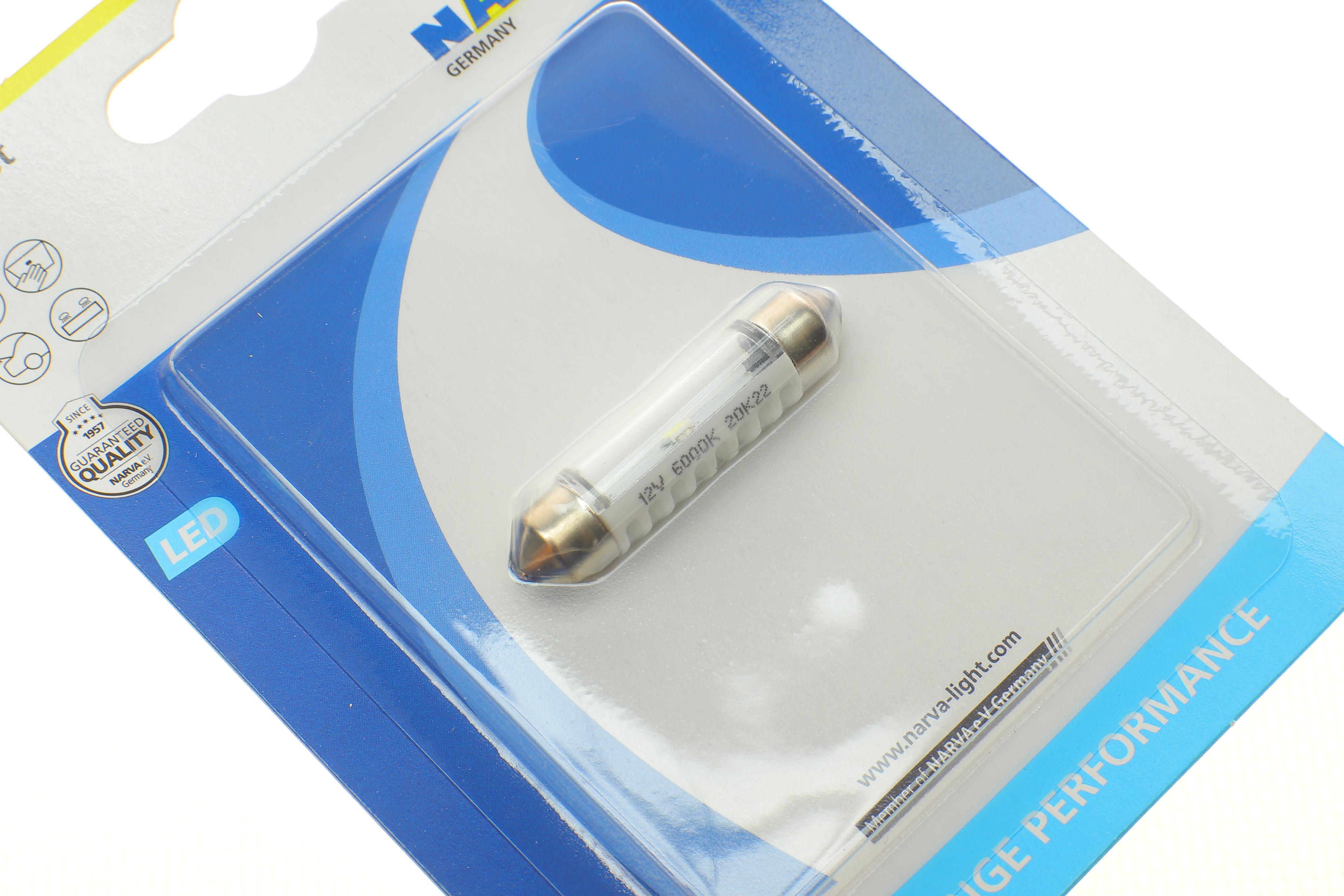 Автолампа 12V 0, 6W SV8.5 (9.8x43mm) Festoon (LED) (блістер/1шт)