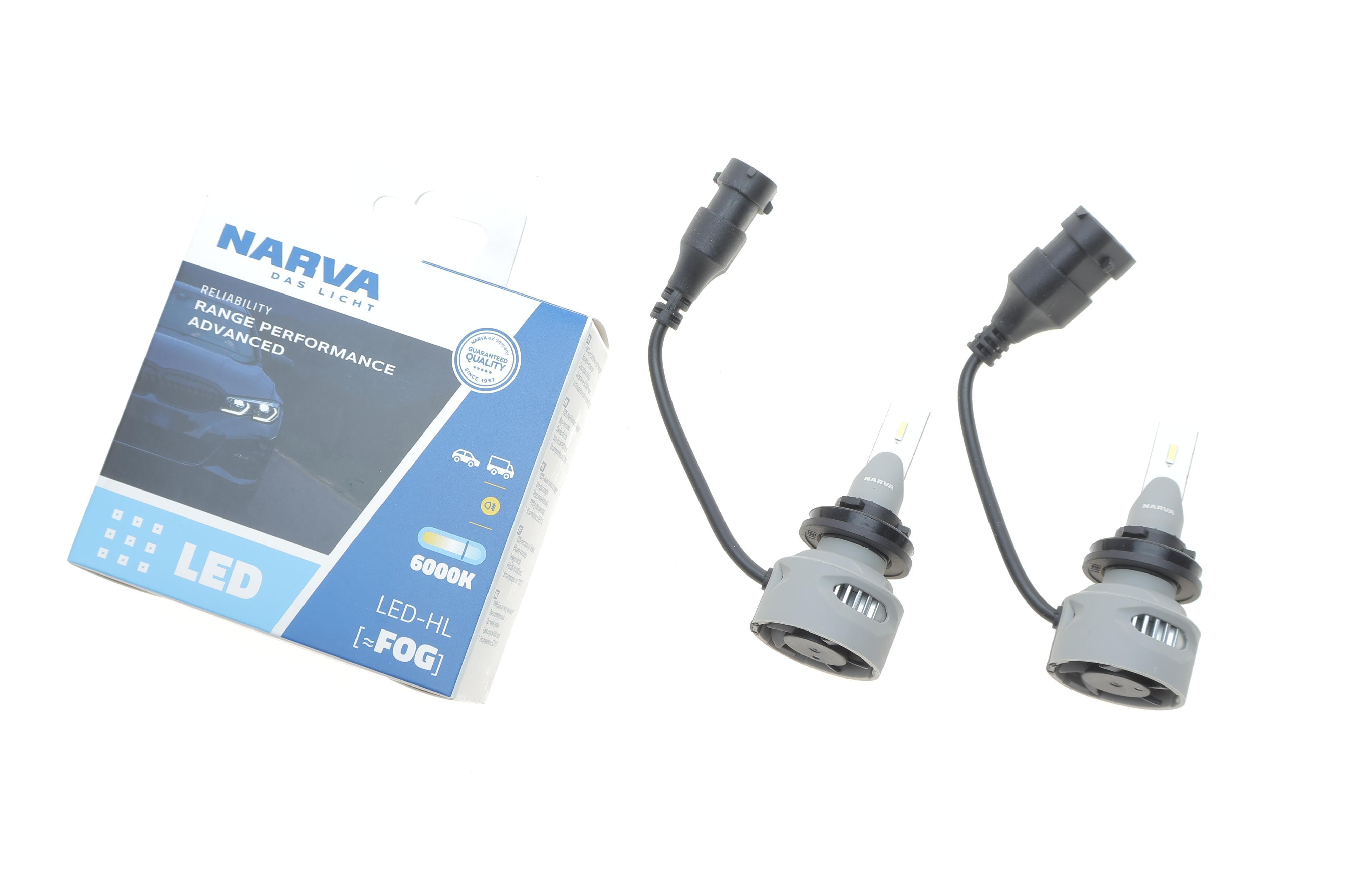 Автолампа H8/H11/H16 Fog 12/24V 19W PGJ19-1/2/3 Performance Advance LED 6000K 1700lm (к-кт 2 шт.)