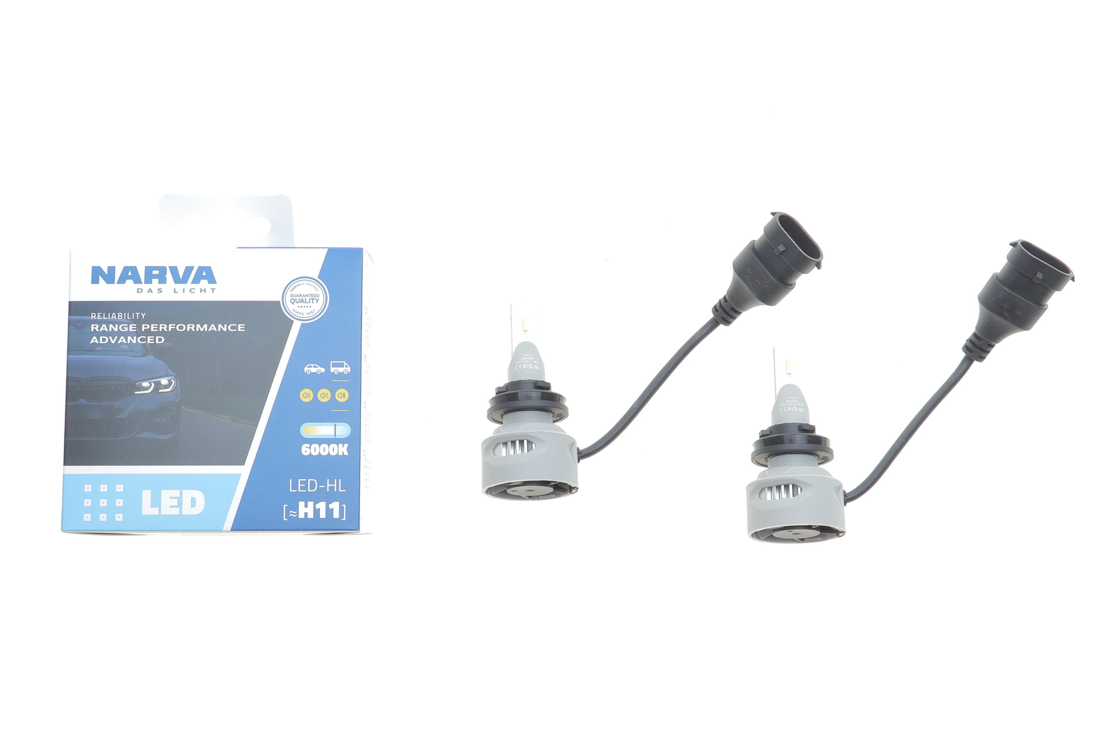 Автолампа H11/H9 12/24V 19W PGJ19-2/5 Performance Advance LED 6000K 1700lm (к-кт 2шт.)