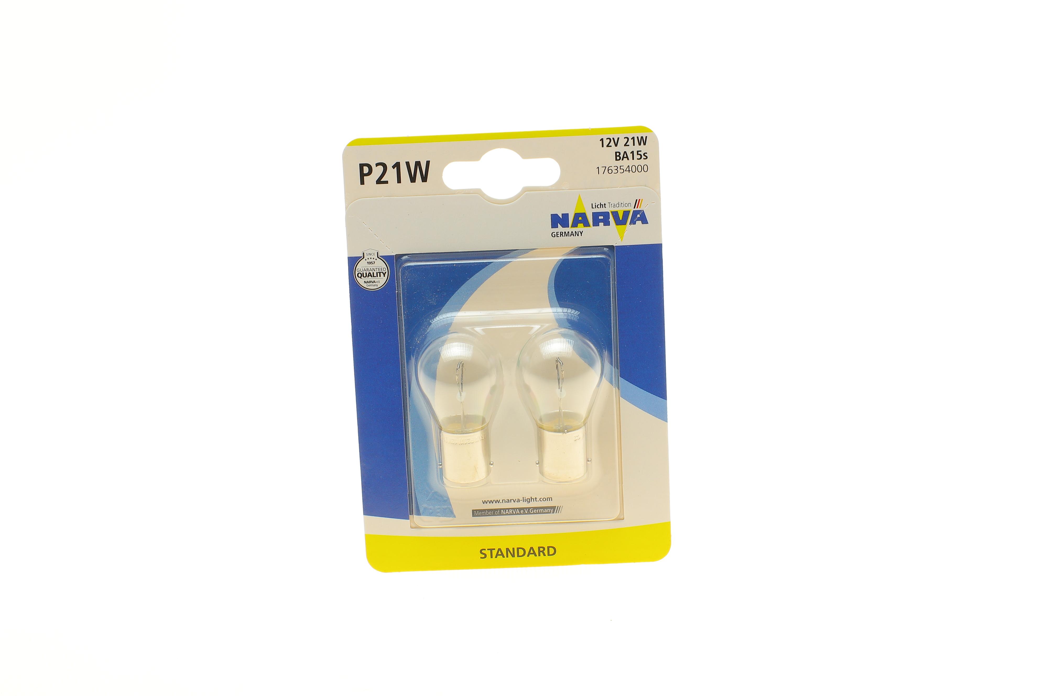 Автолампа P21W 12V 21W BA15s Standard (блістер/к-кт 2 шт.)