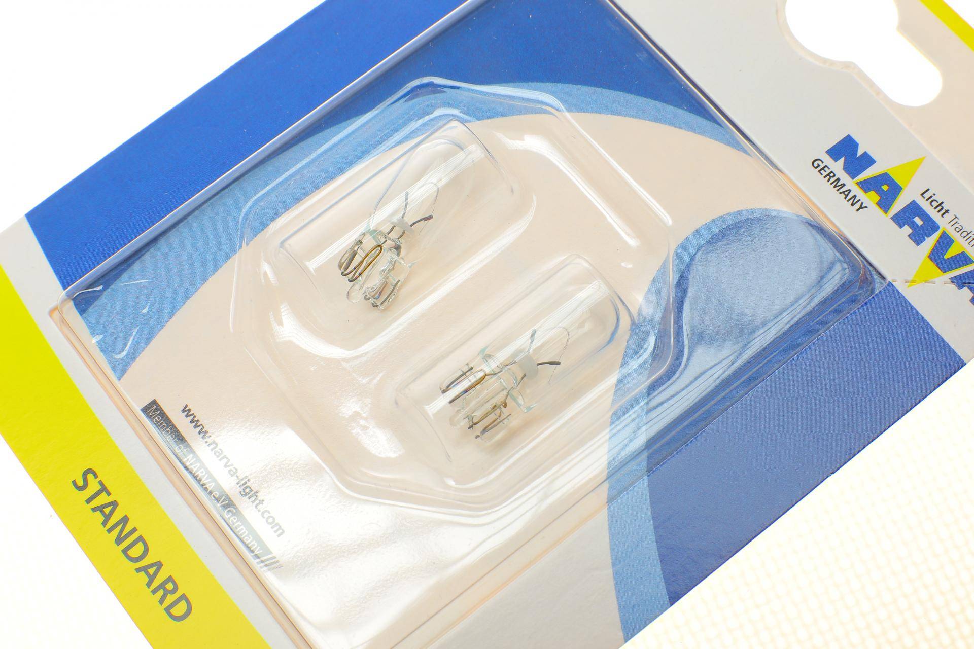 Автолампа W5W 12V 5W W2.1x9.5d (без цоколя) (блістер/к-кт 2шт.)