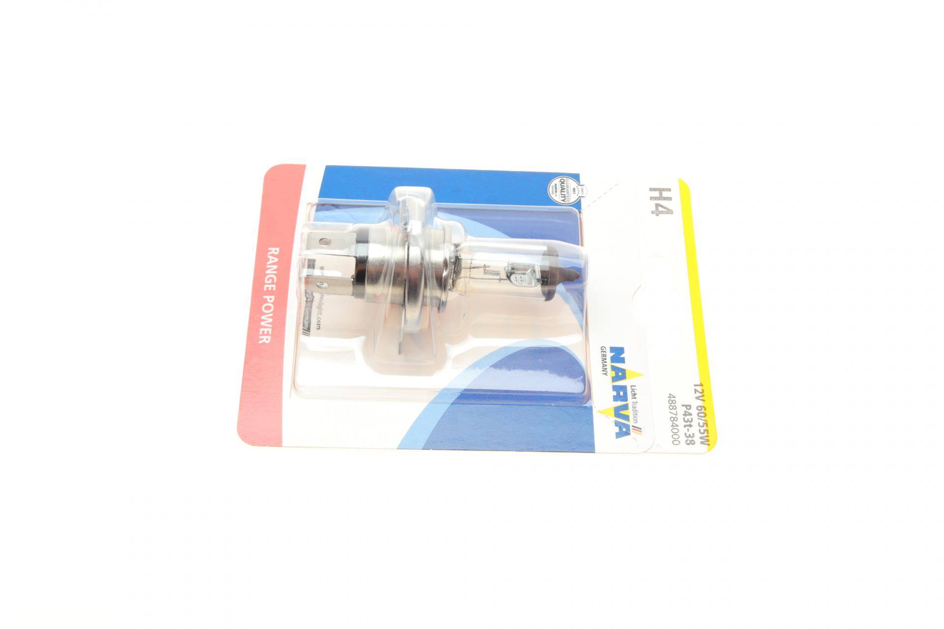 Автолампа H4 12V 60/55W P43t Range Power (+30%) (блістер/ 1шт)