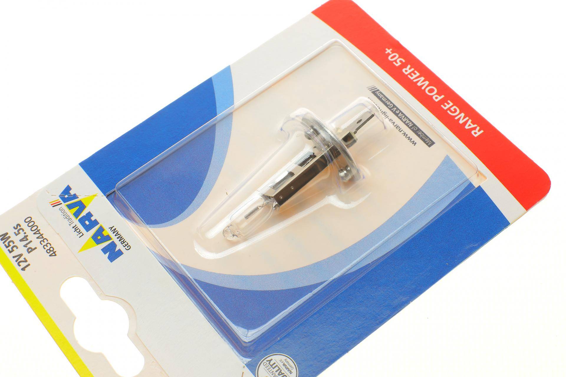 Автолампа H1 12V 55W P14.5s Range Power 50+ (блістер/1шт)