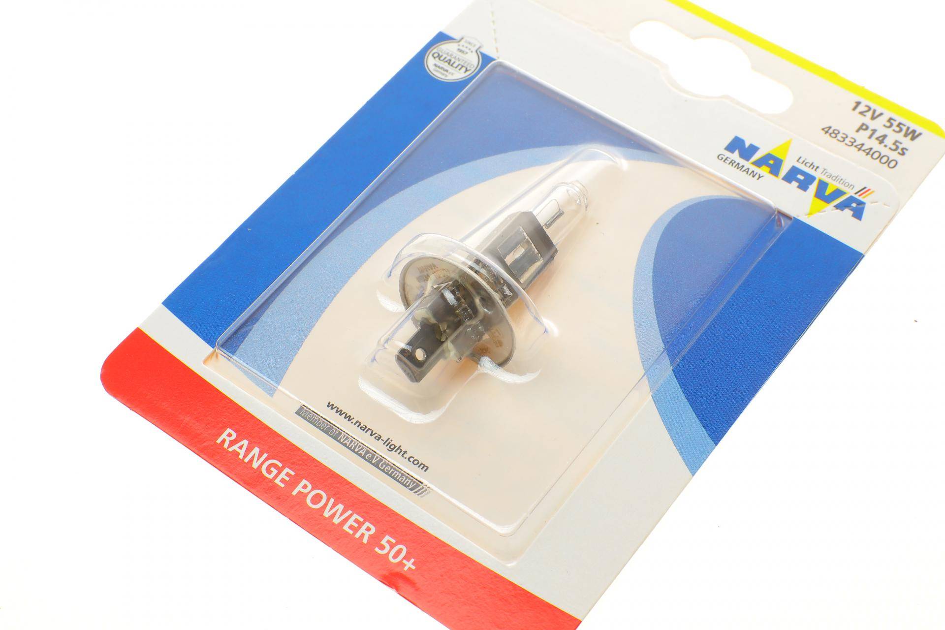 Автолампа H1 12V 55W P14.5s Range Power 50+ (блістер/1шт)