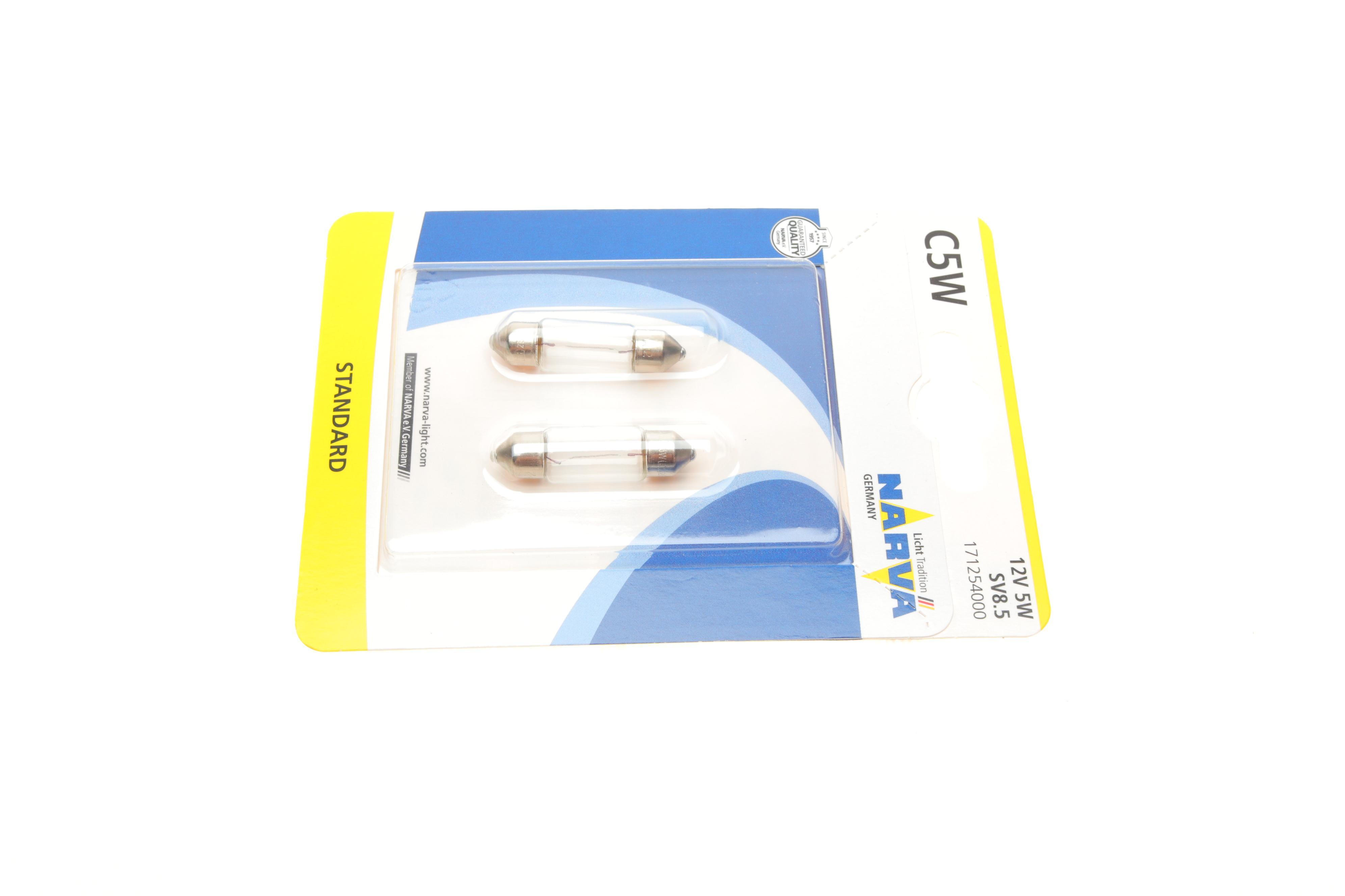 Автолампа C5W 12V 5W SV8.5 (11x35mm) (блістер/к-кт 2шт)