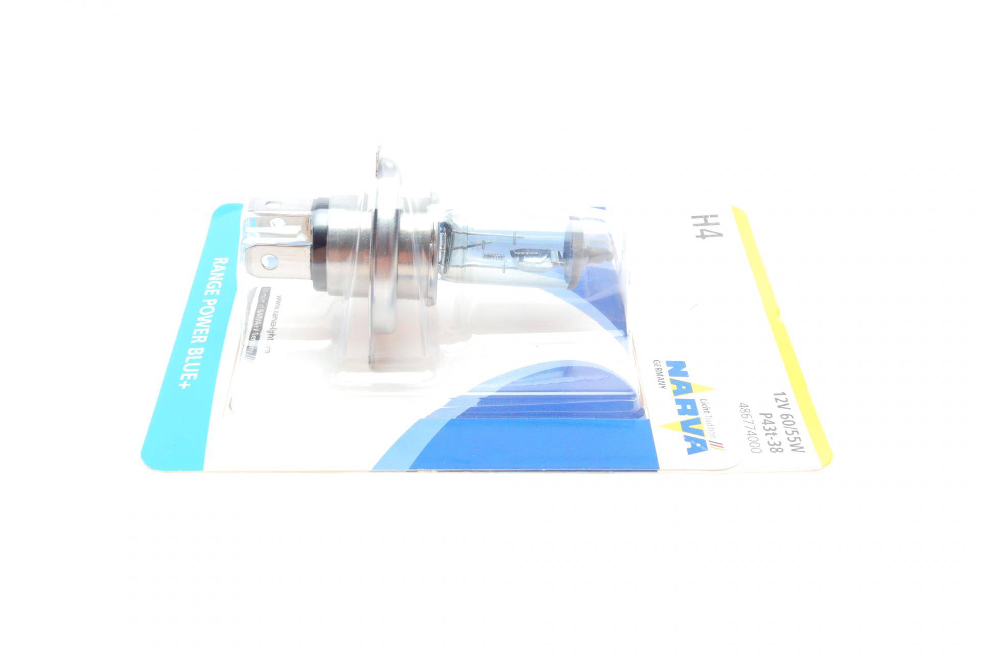 Автолампа H4 12V 60/55W P43t Range Power Blue+ (3700K) (блістер/ 1шт)