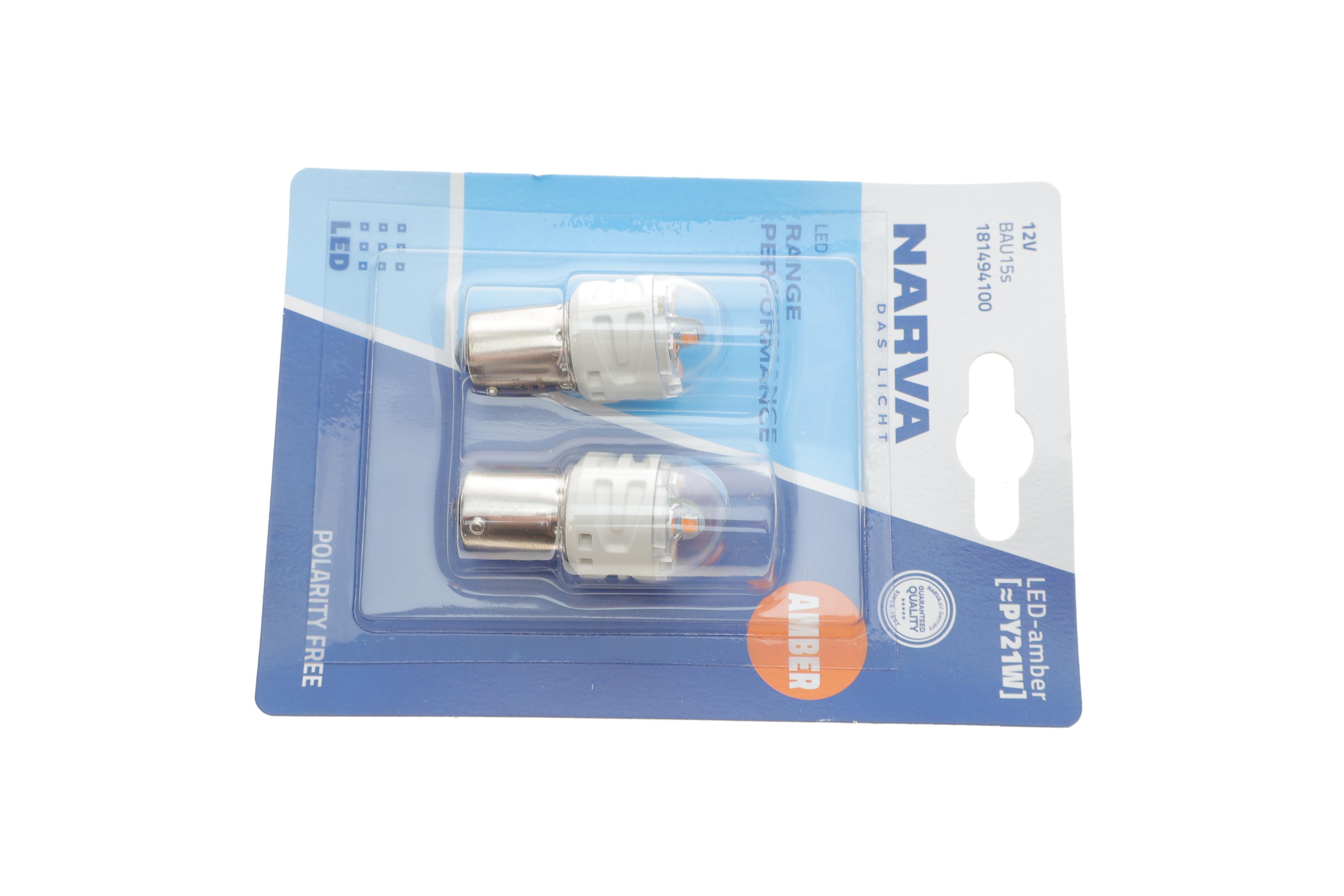 Автолампа PY21W 12V 2.15W BAU15s LED (жовта) (К-кт 2 шт.)