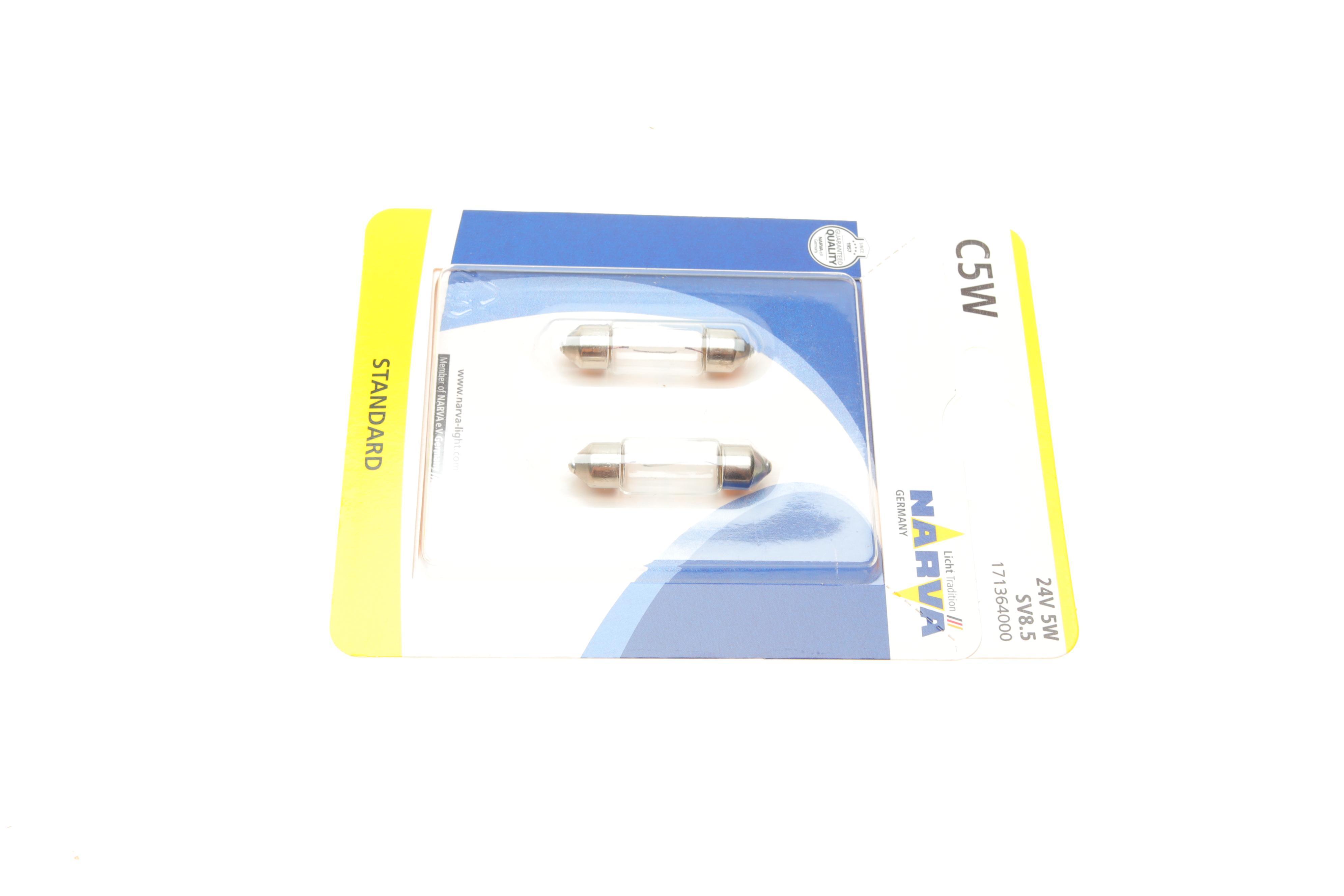 Автолампа C5W 24V 5W SV8.5 (11x35mm) (блістер/к-кт 2шт)