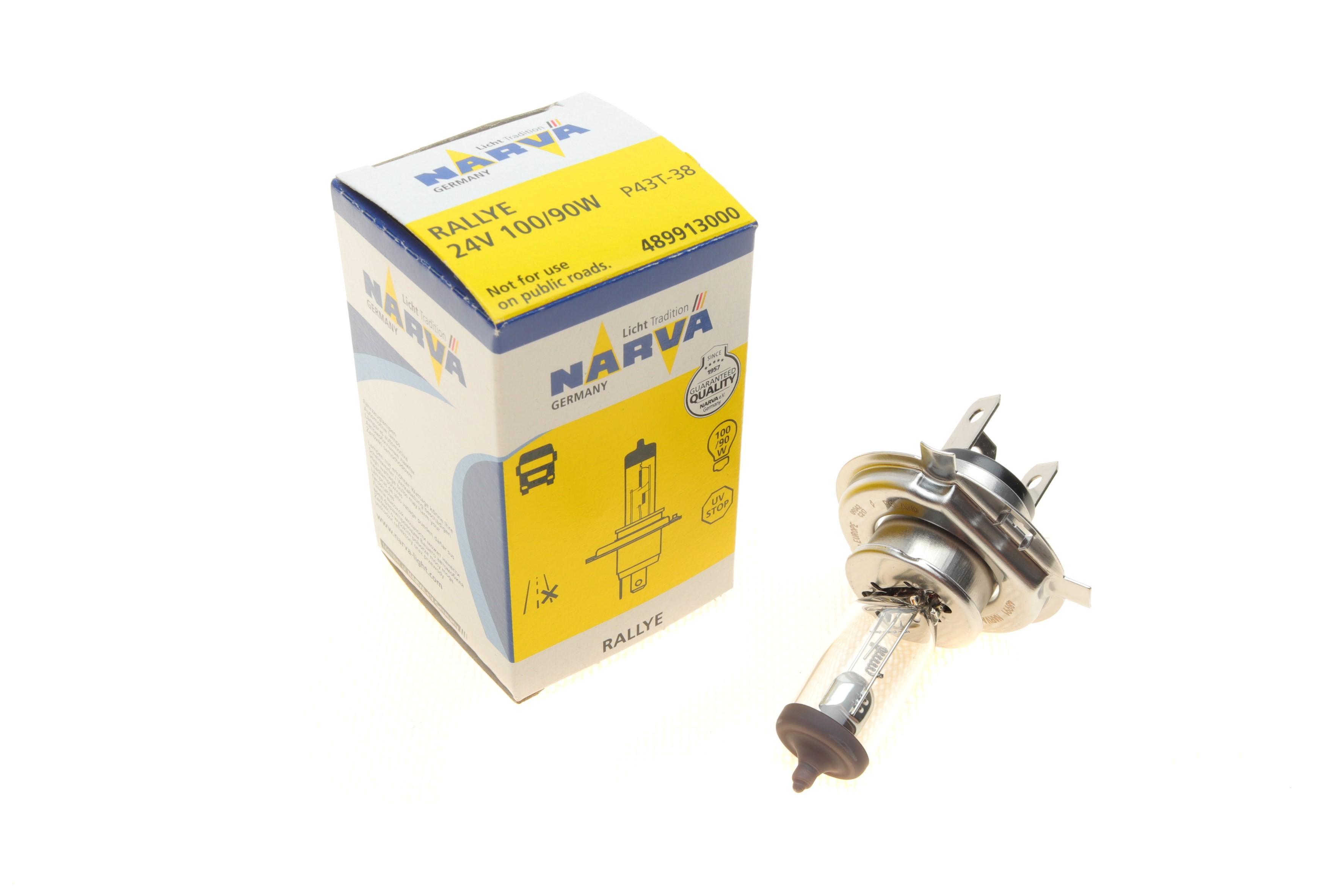 Автолампа H4 24V 100/90W P43t Rallye