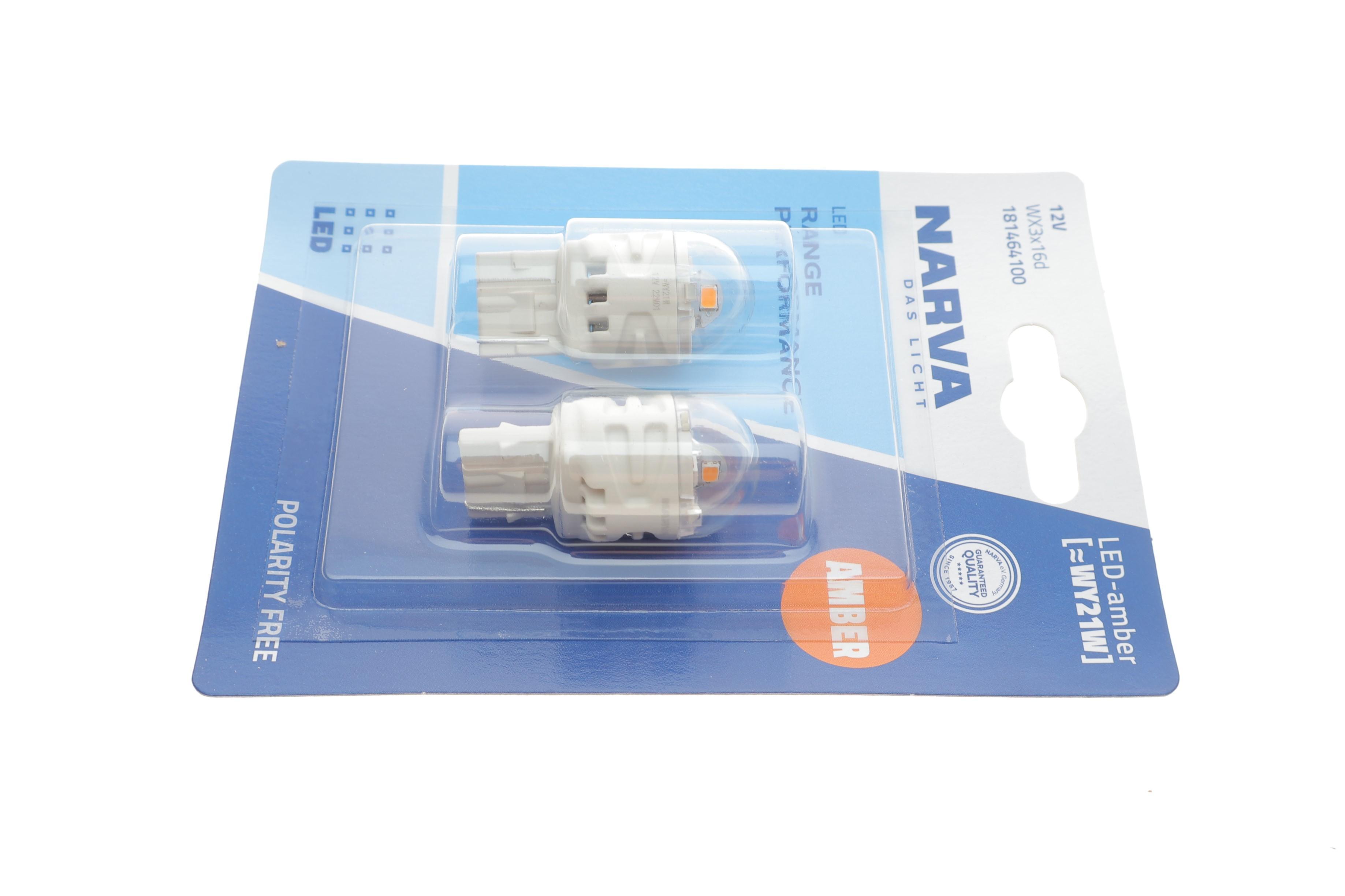 Автолампа WY21W 12V 2.15W WX3x16d LED (жовта) (К-кт 2 шт.)