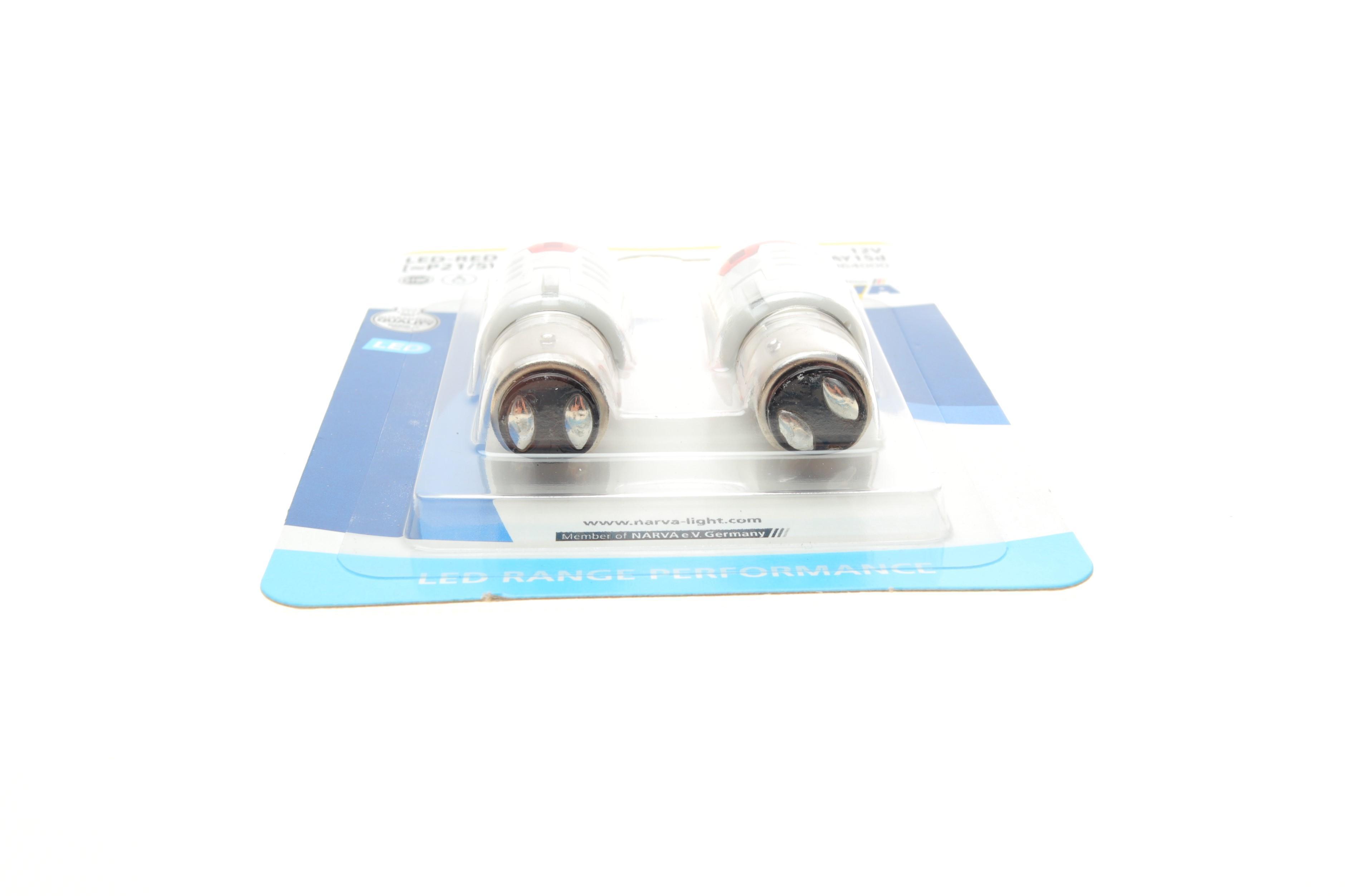 Автолампа P21/5W 12V 21/5W BAY15d (LED) (червона) (к-кт 2 шт.)