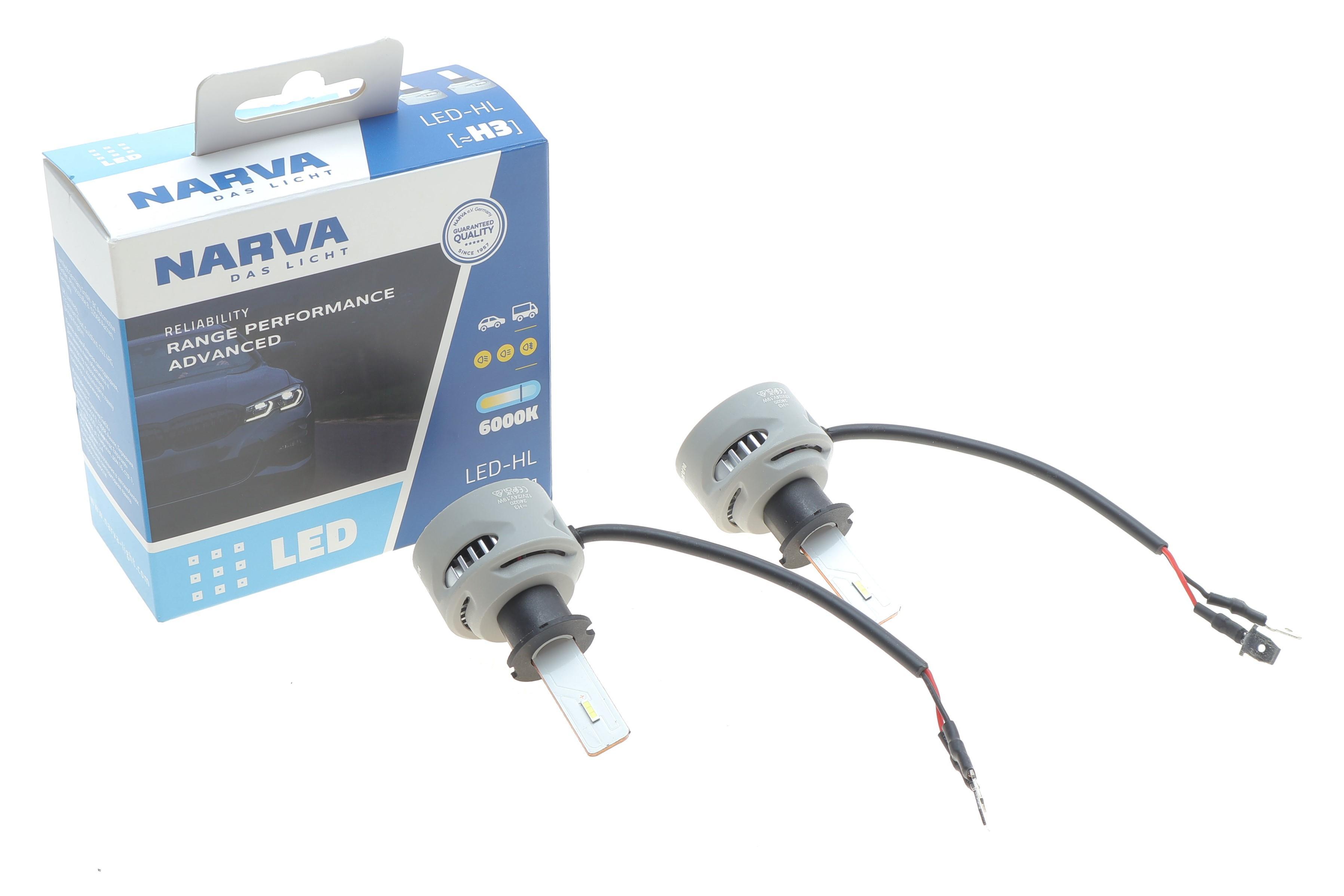 Автолампа H3 12/24V 19W PK22s Performance Advance LED 6000K 1700lm (к-кт 2шт)