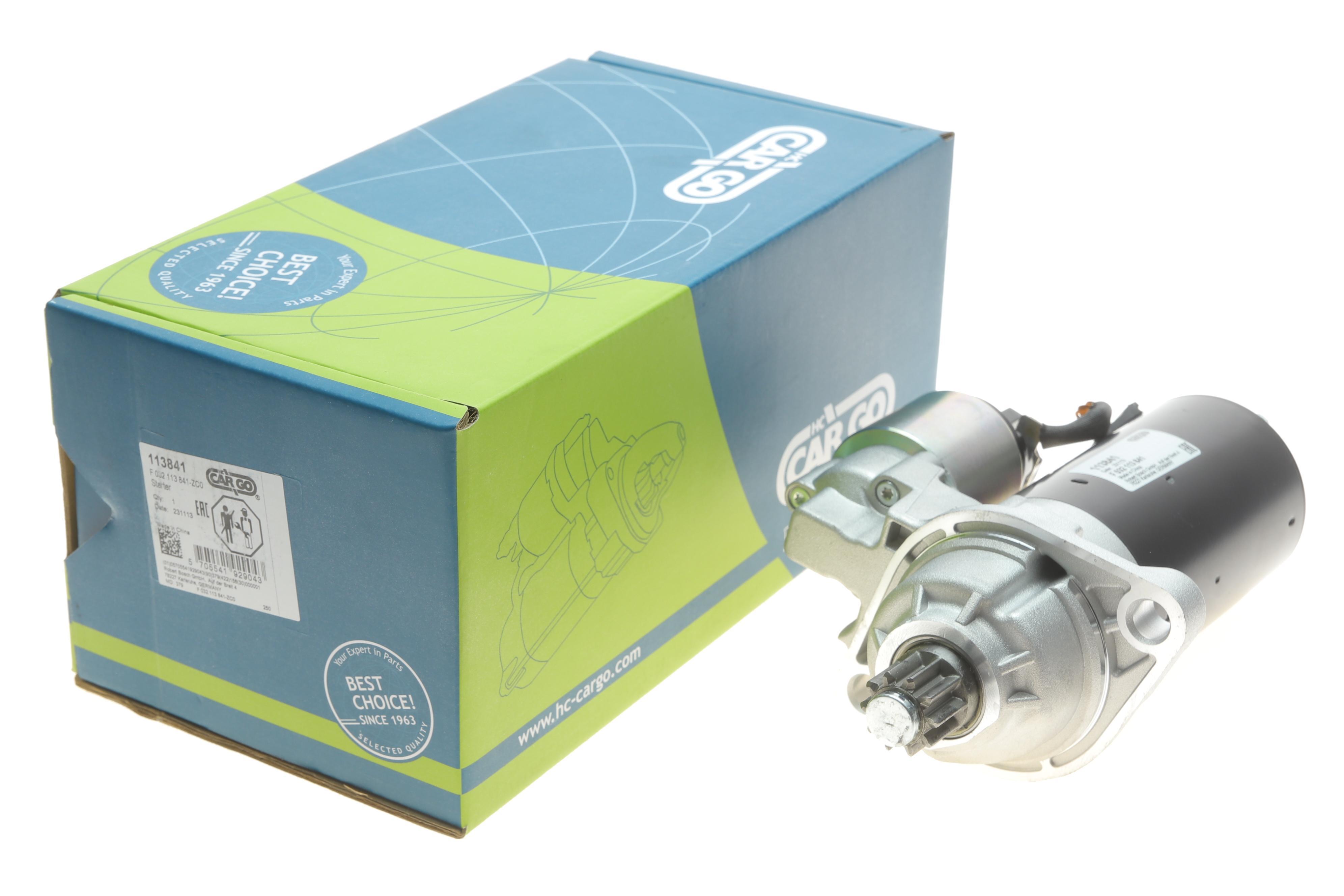 Стартер Audi A3/Q3/Skoda Fabia/Yeti/VW Caddy/T5/Golf/Passat 2.0 TDI/TSI 03-15 (12V/1.7kw) = 113841