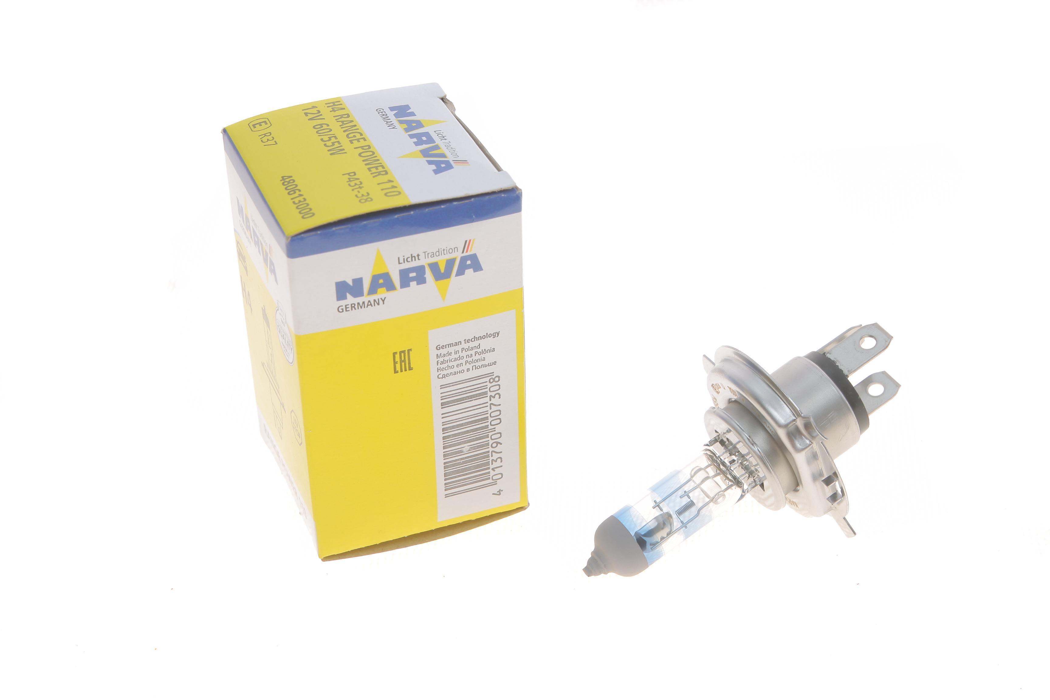 Автолампа H4 12V 60/55W P43t Range Power 110