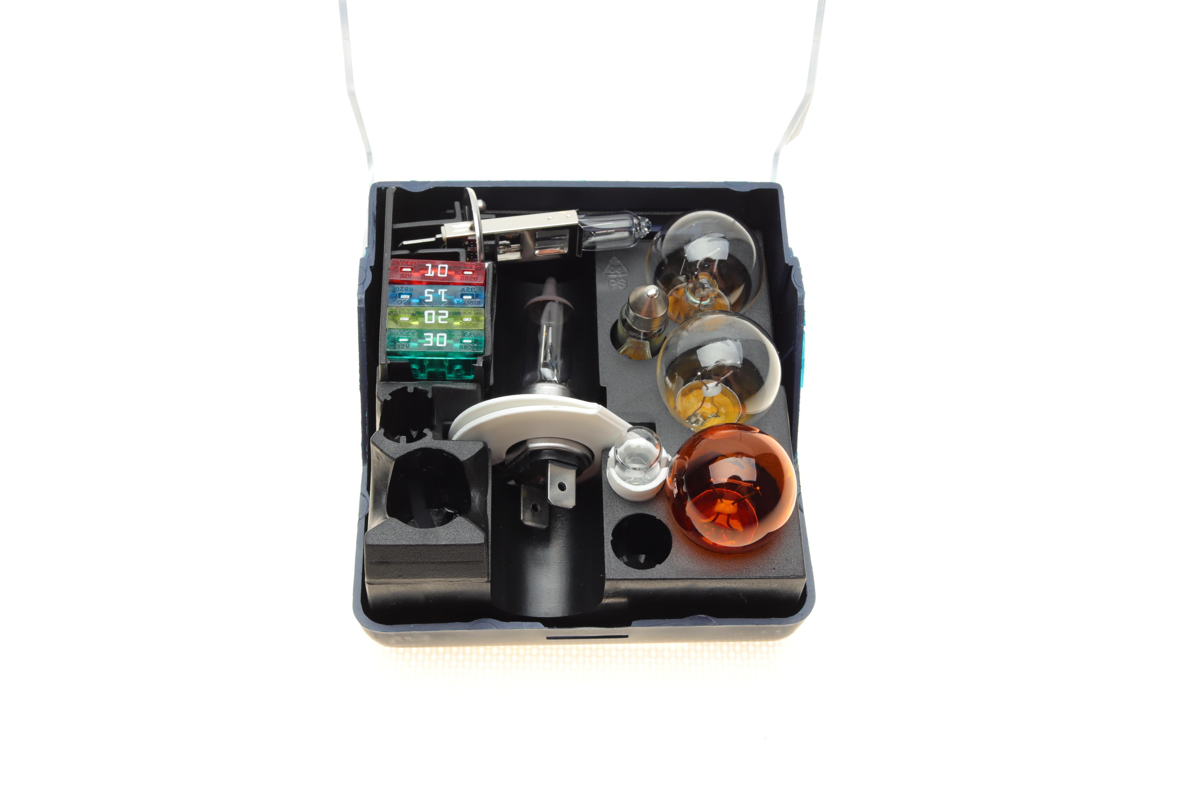 Комплект лампочок H7/H1 12V (H7/H1, P21/5W, P21W, PY21W, W5W,запобіжник 10/15/20A)