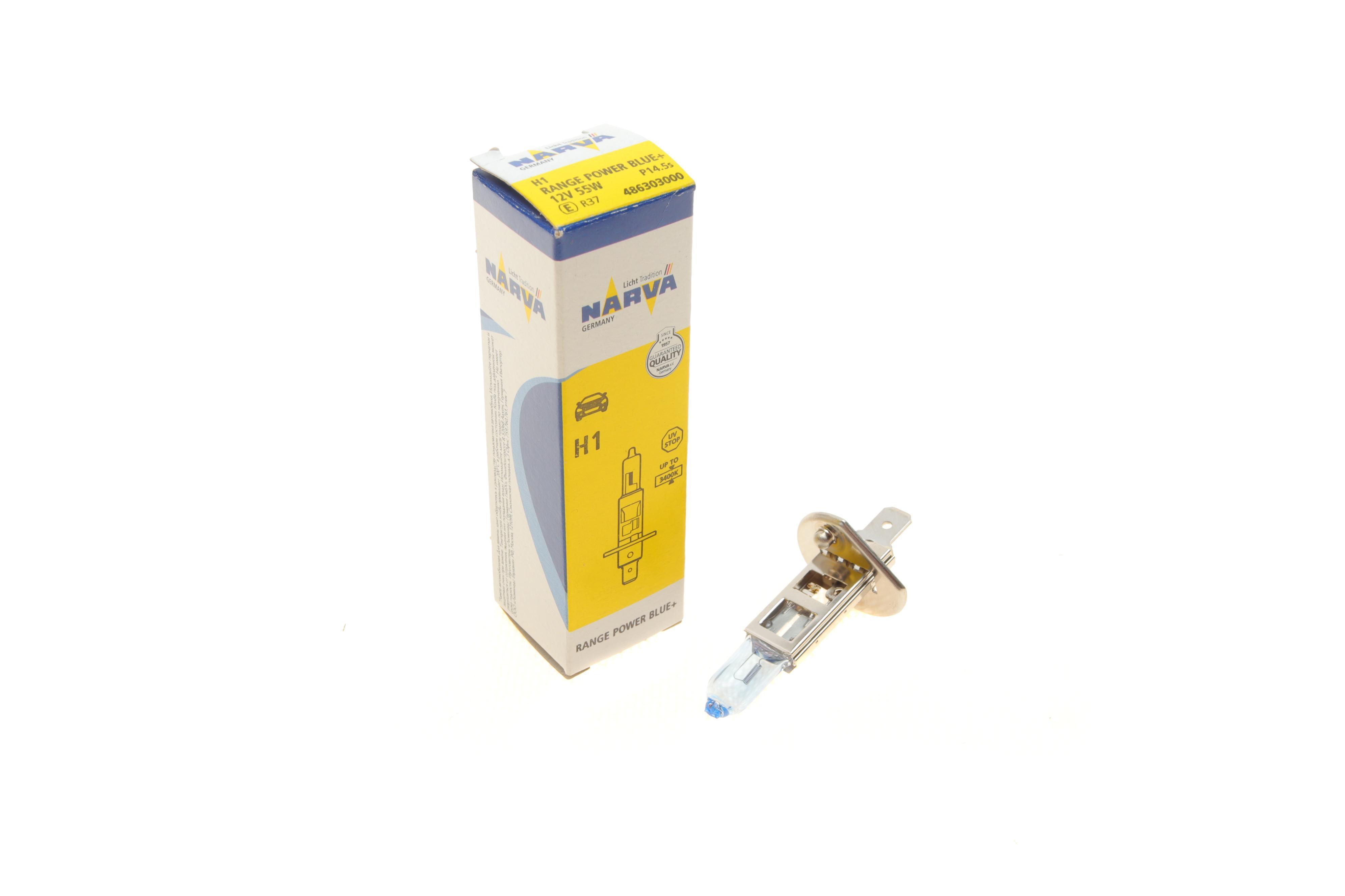 Автолампа H1 12V 55W P14.5s Range Power Blue + (3700K)