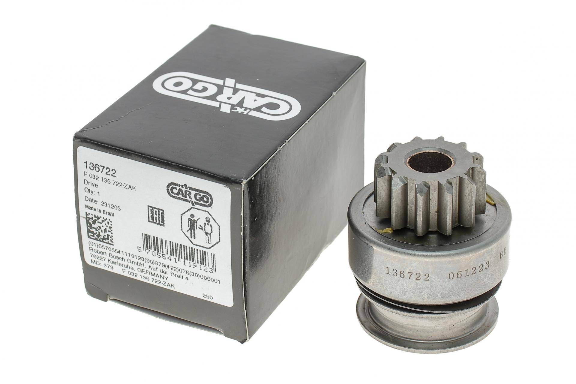 Бендикс стартера Renault Kangoo/Clio/Megane 1.5dCi 01- (z=12) = 136722