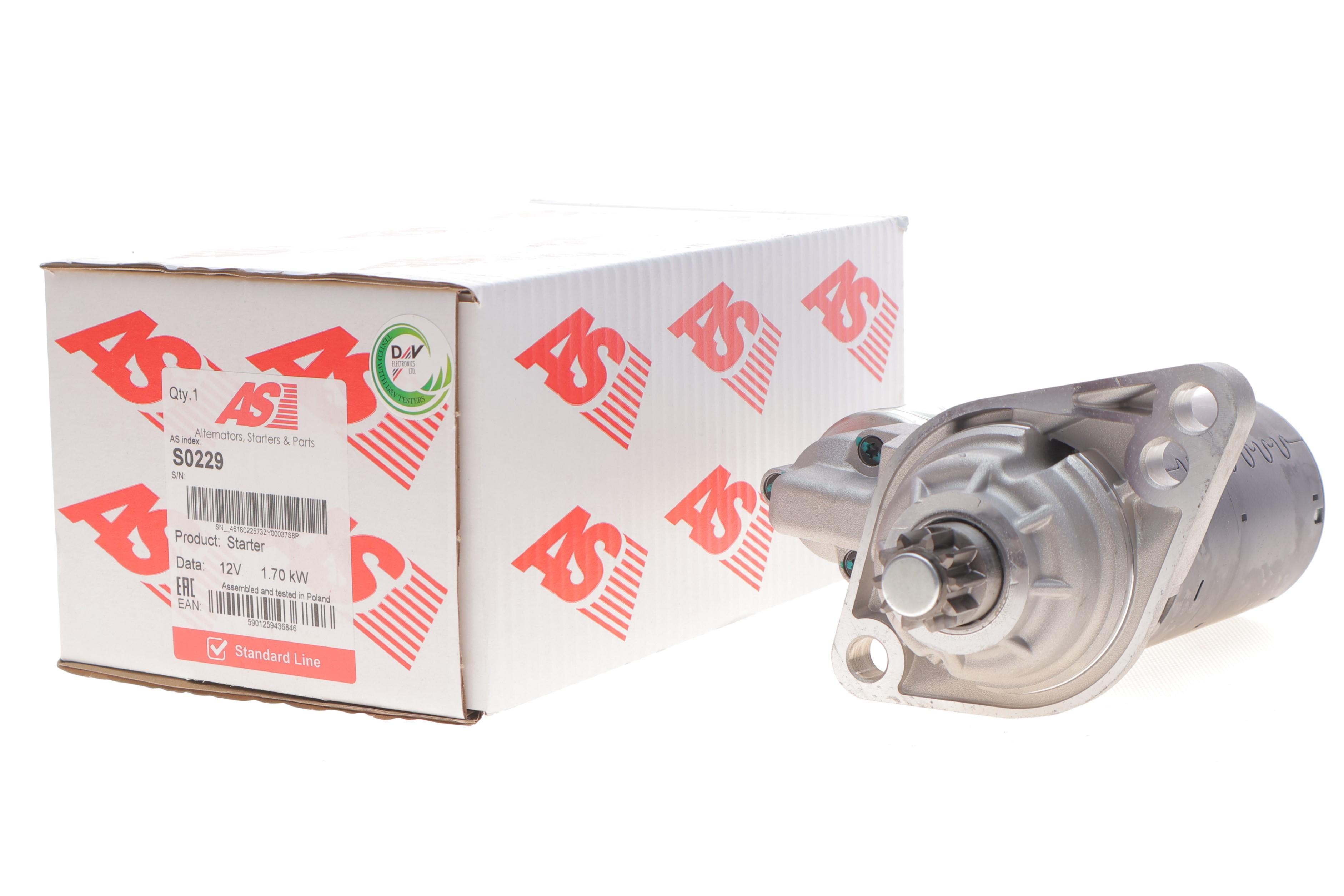 Стартер VW Caddy III 2.0SDI 04-10 (12V/1.7kw) (z=10)