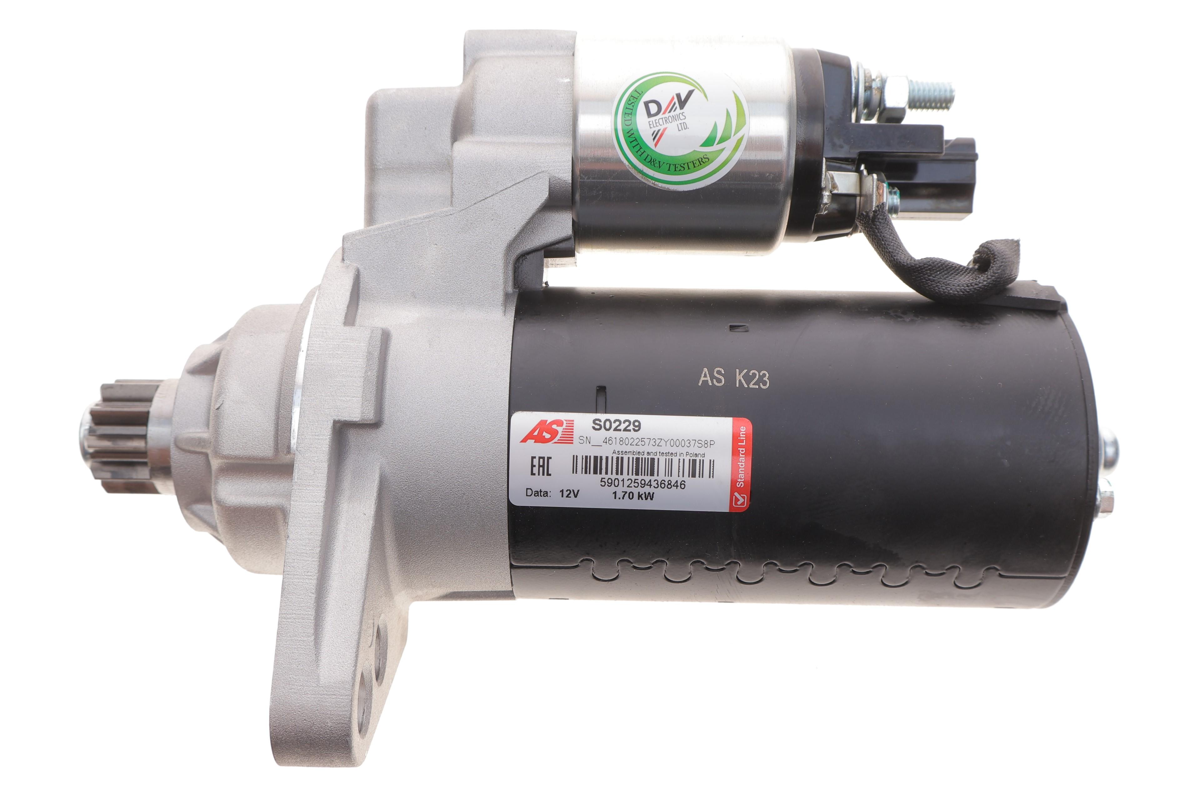 Стартер VW Caddy III 2.0SDI 04-10 (12V/1.7kw) (z=10)