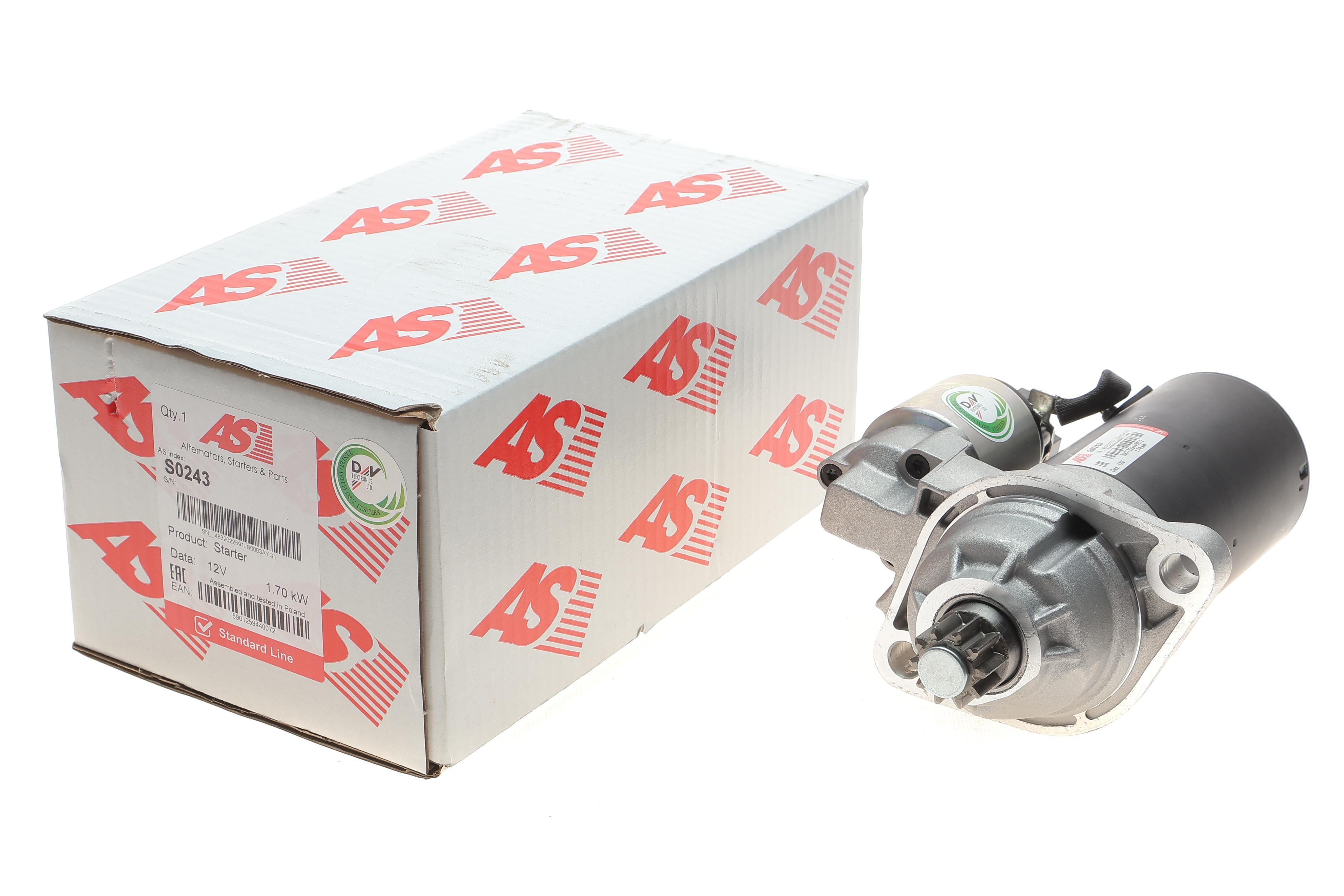 Стартер Audi A3/Q3/Skoda Fabia/Yeti/VW Caddy/T5/Golf/Passat 1.9-2.0 TDI/TSI 03-15 (1.7kw) (z=10)