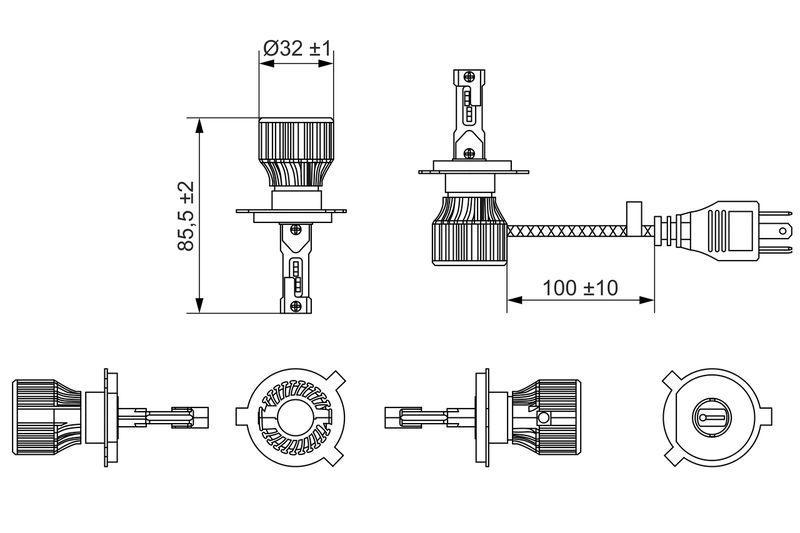 Автолампа H4 12V 24W P43t LED Powerlight TWIN (6000К) знято з постачання