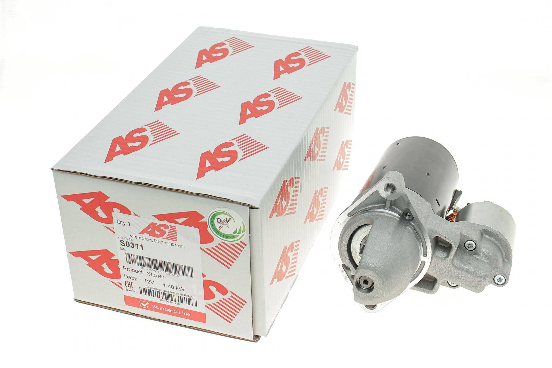 Стартер Peugeot Bipper 1.3 HDi 10-/Fiat Doblo 1.3 D 10- (12V/1.4kw) (z=10)