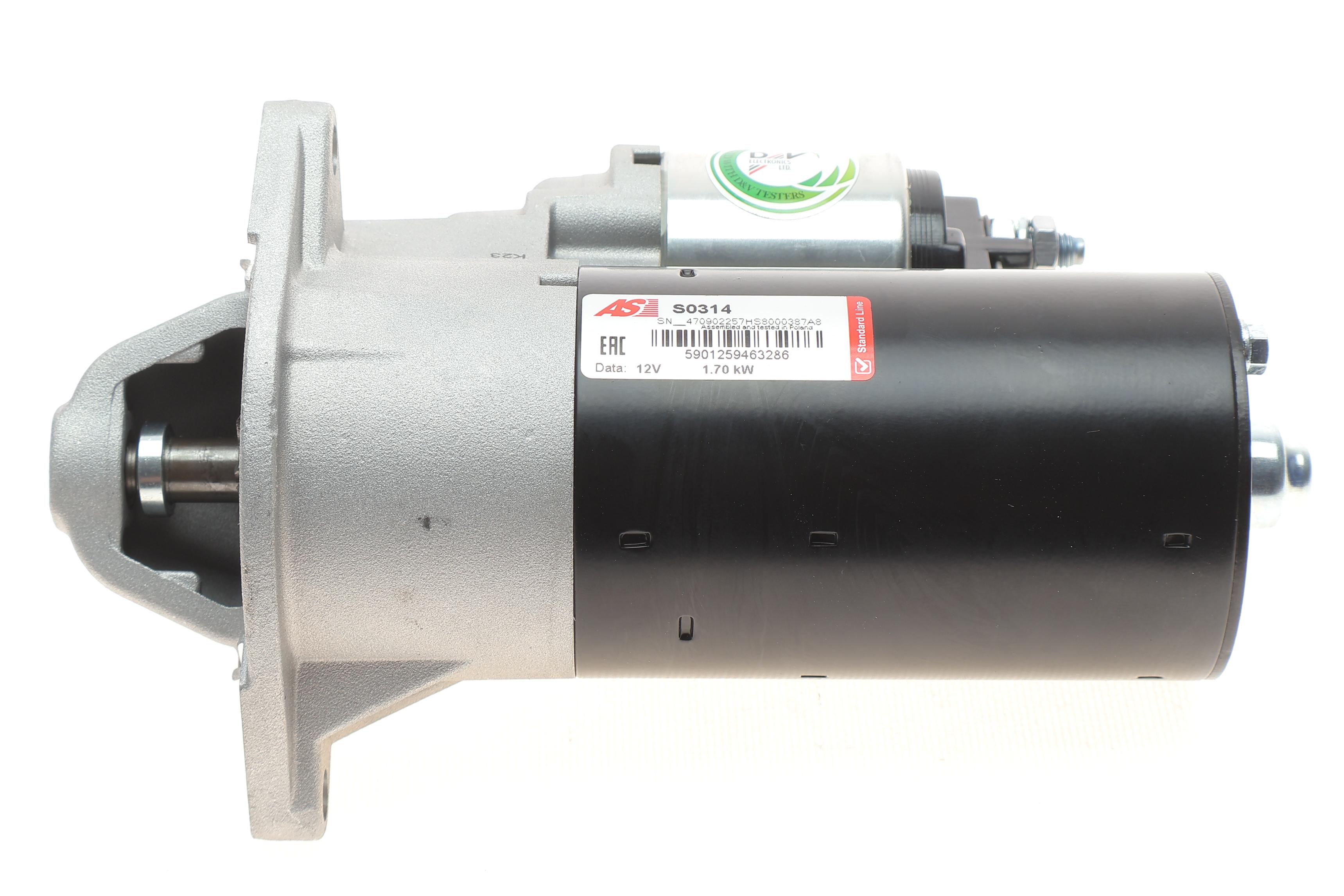 Стартер Fiat Doblo 1.6 D 10-/MB Eclass (A207) 3.5 (M276) 11- (12V/1.7kw) (z=11)