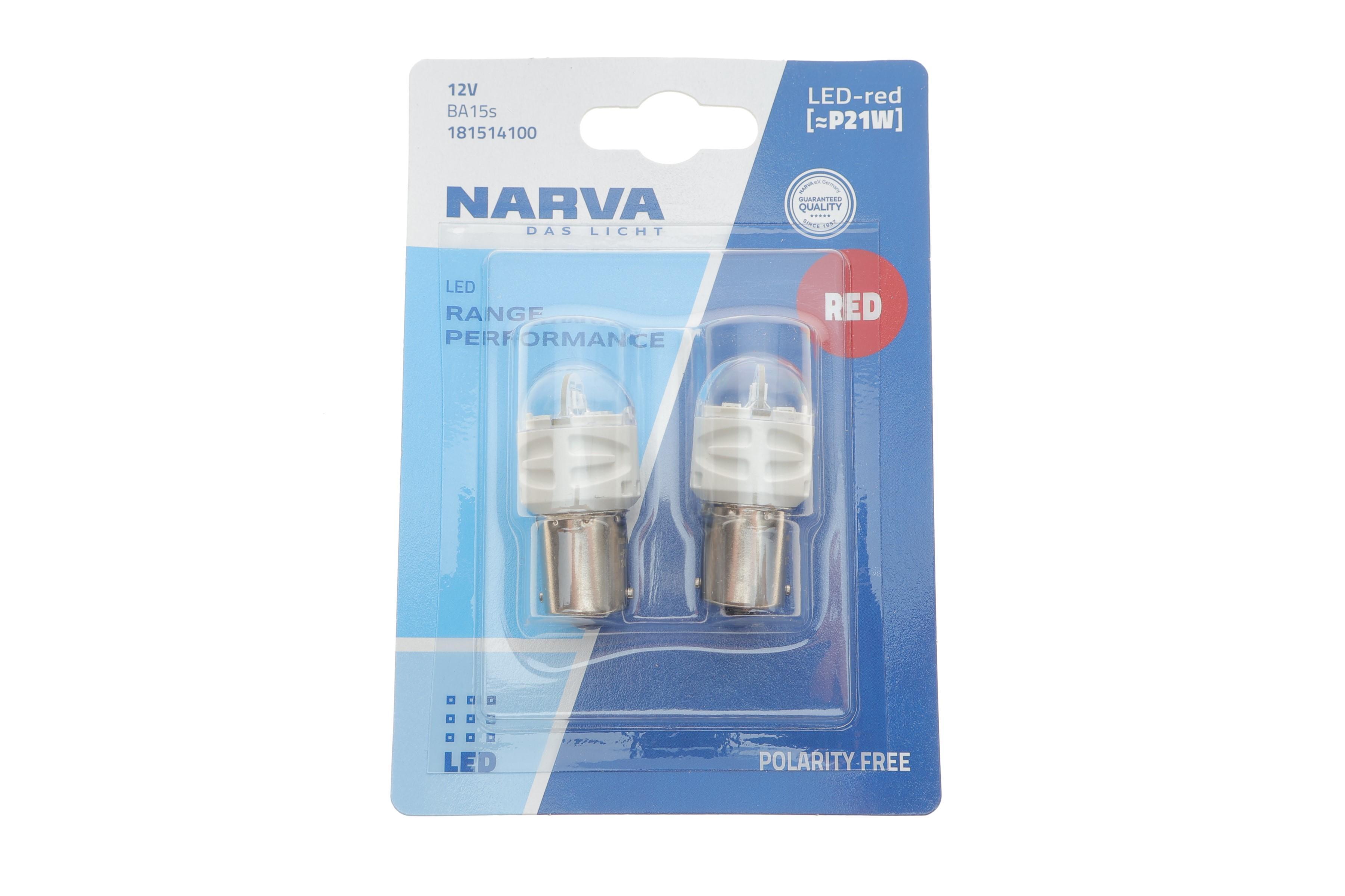 Автолампа P21W 12V 1.73W BA15s LED (червона) (к-кт 2 шт.)