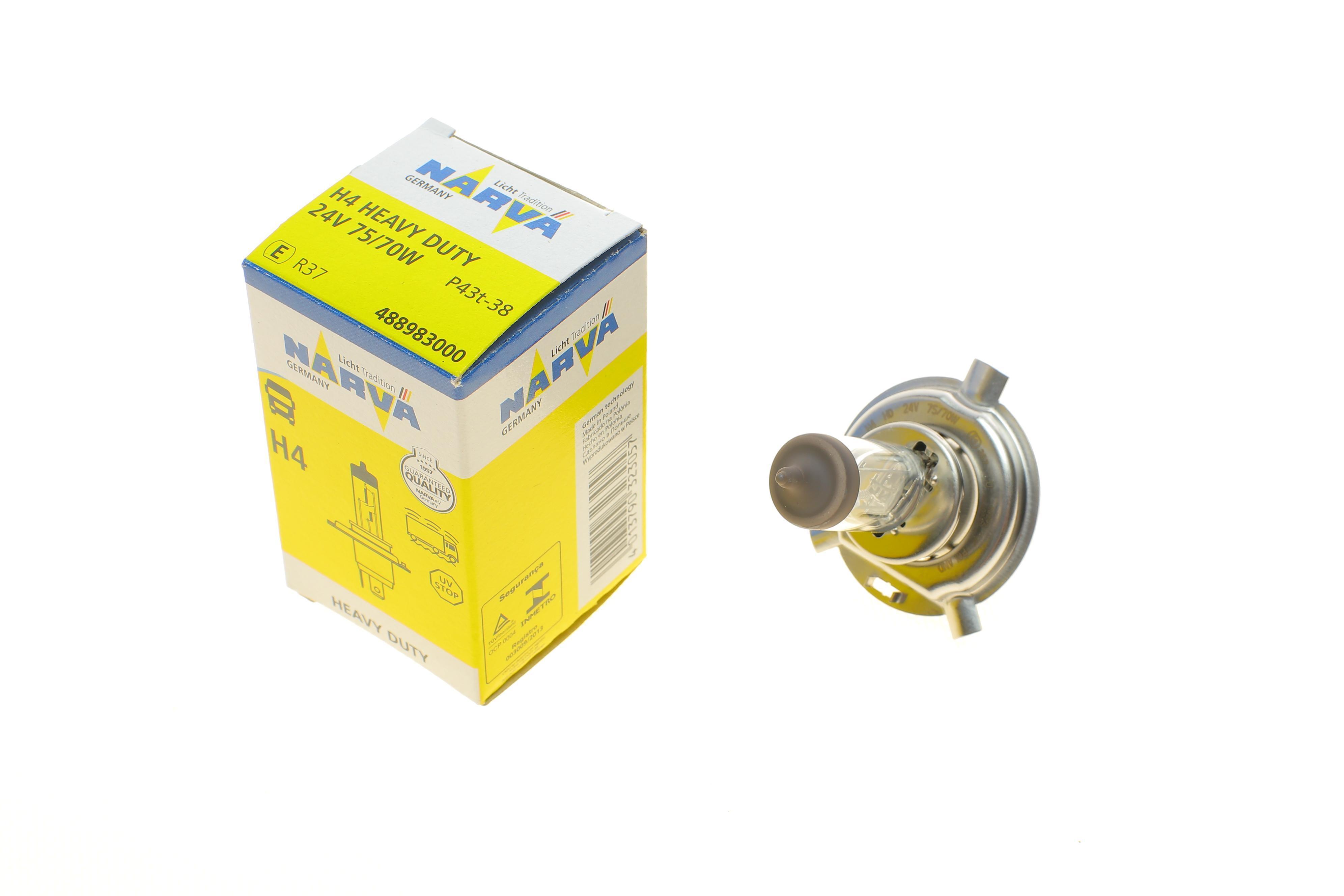 Автолампа H4 24V 75/70W P43t Heavy Duty