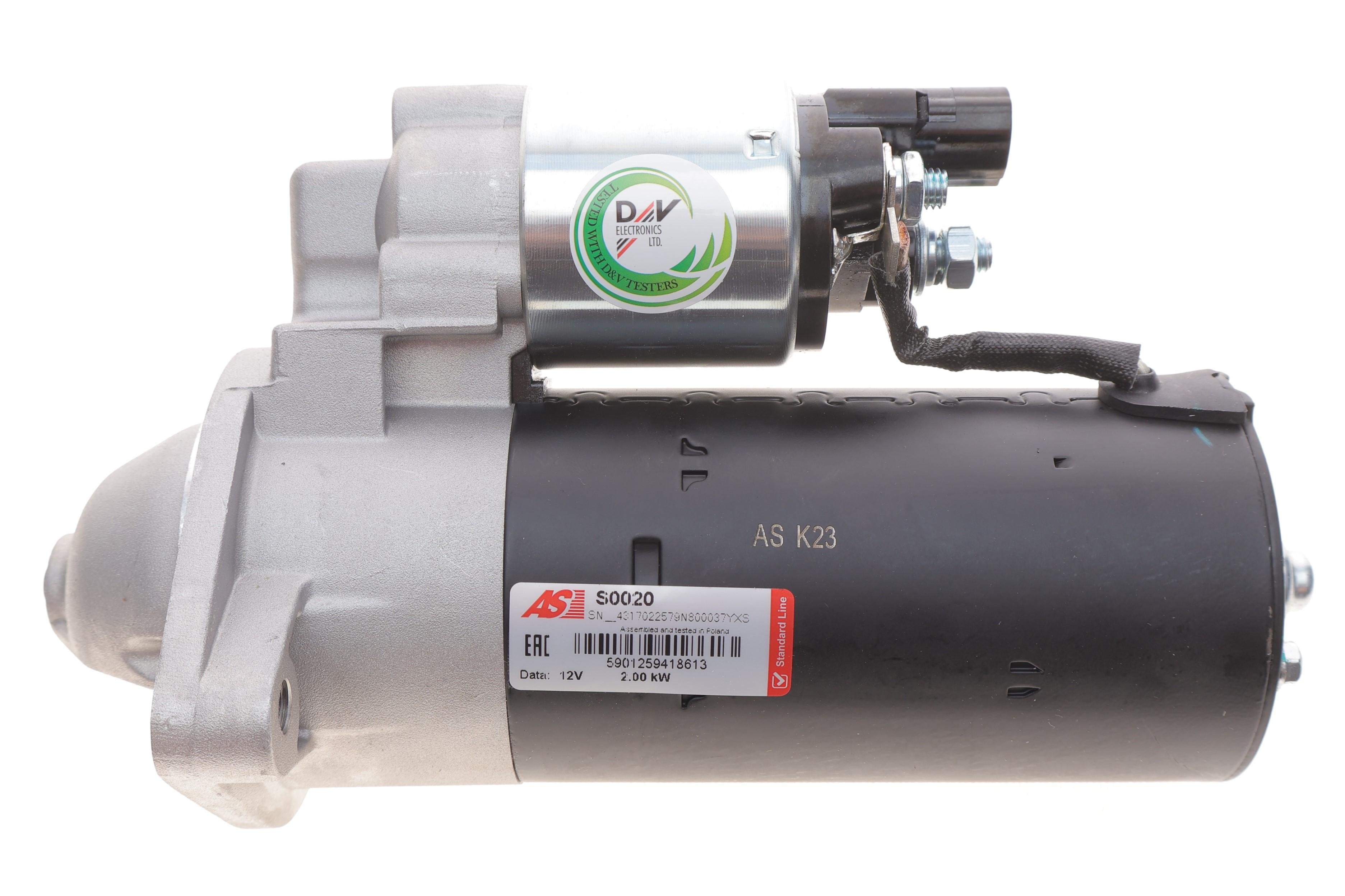 Стартер Toyota Avensis 2.0 D 97-03 (12V/2.0kw) (z=9)