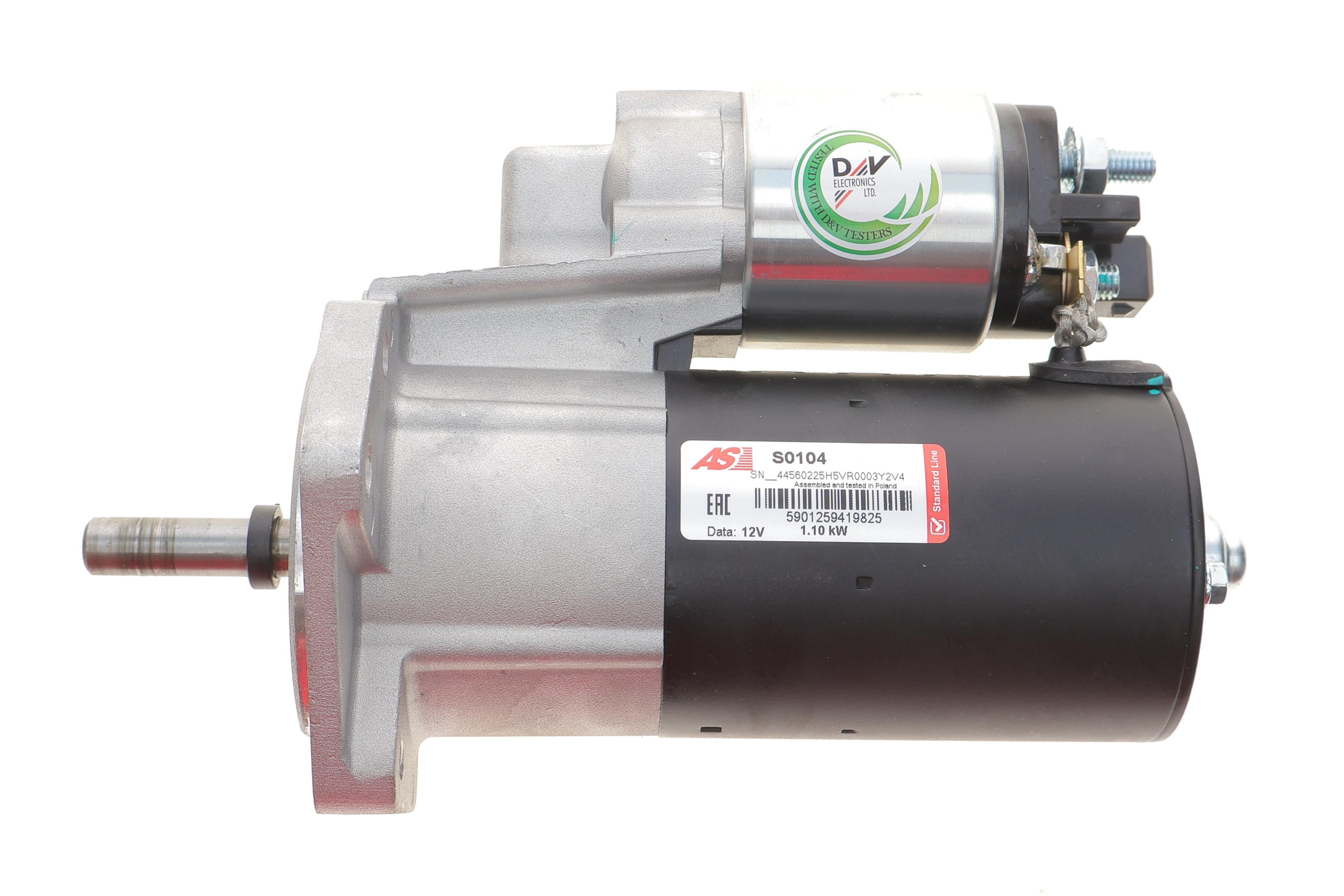 Стартер VW Caddy 1.4-1.6/1.9 SDI 95-03 (12V/1.1 kw) (z=9)