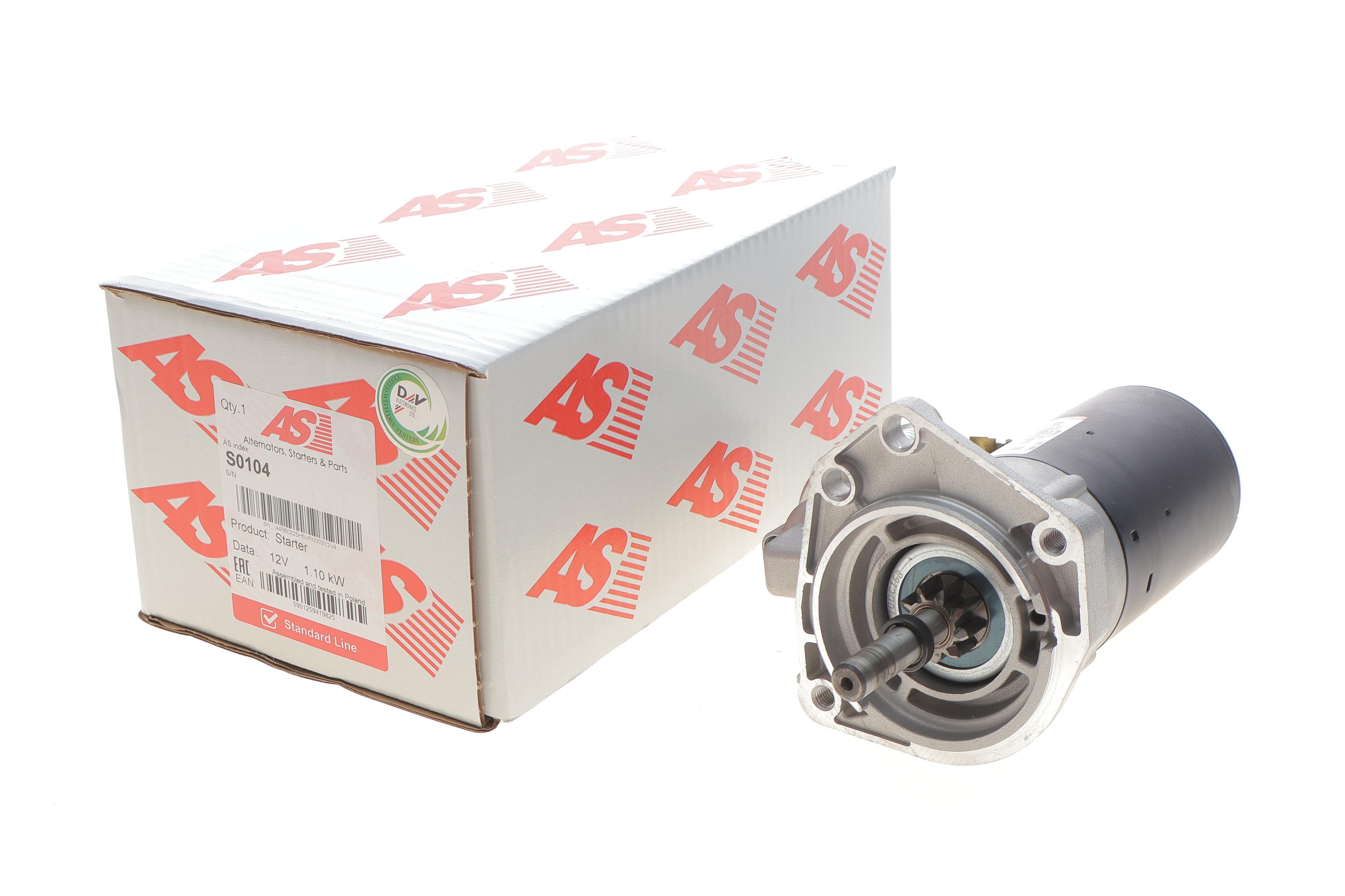 Стартер VW Caddy 1.4-1.6/1.9 SDI 95-03 (12V/1.1 kw) (z=9)