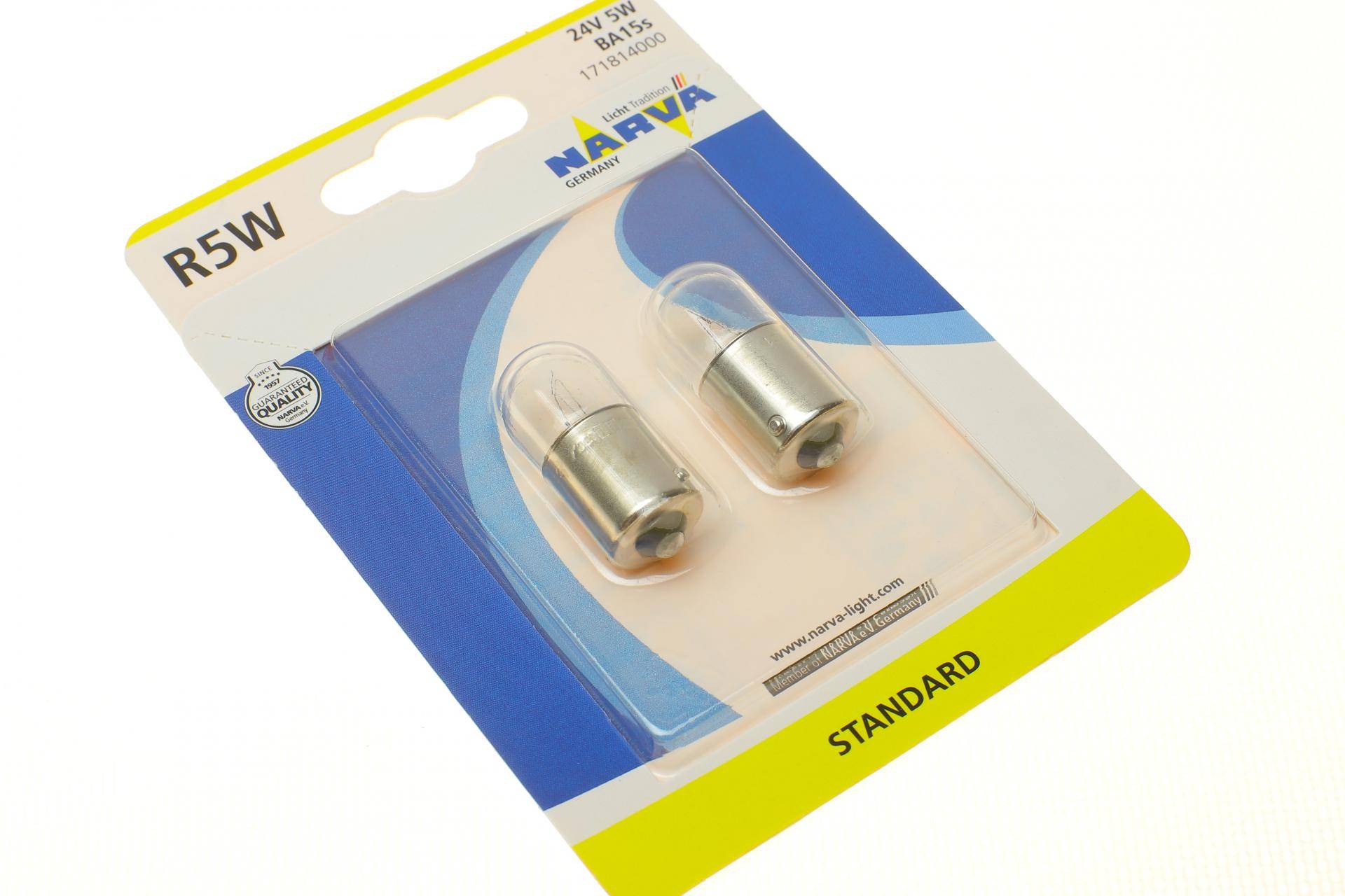 Автолампа R5W 24V 5W BA15s Standard (блістер/к-кт 2шт)