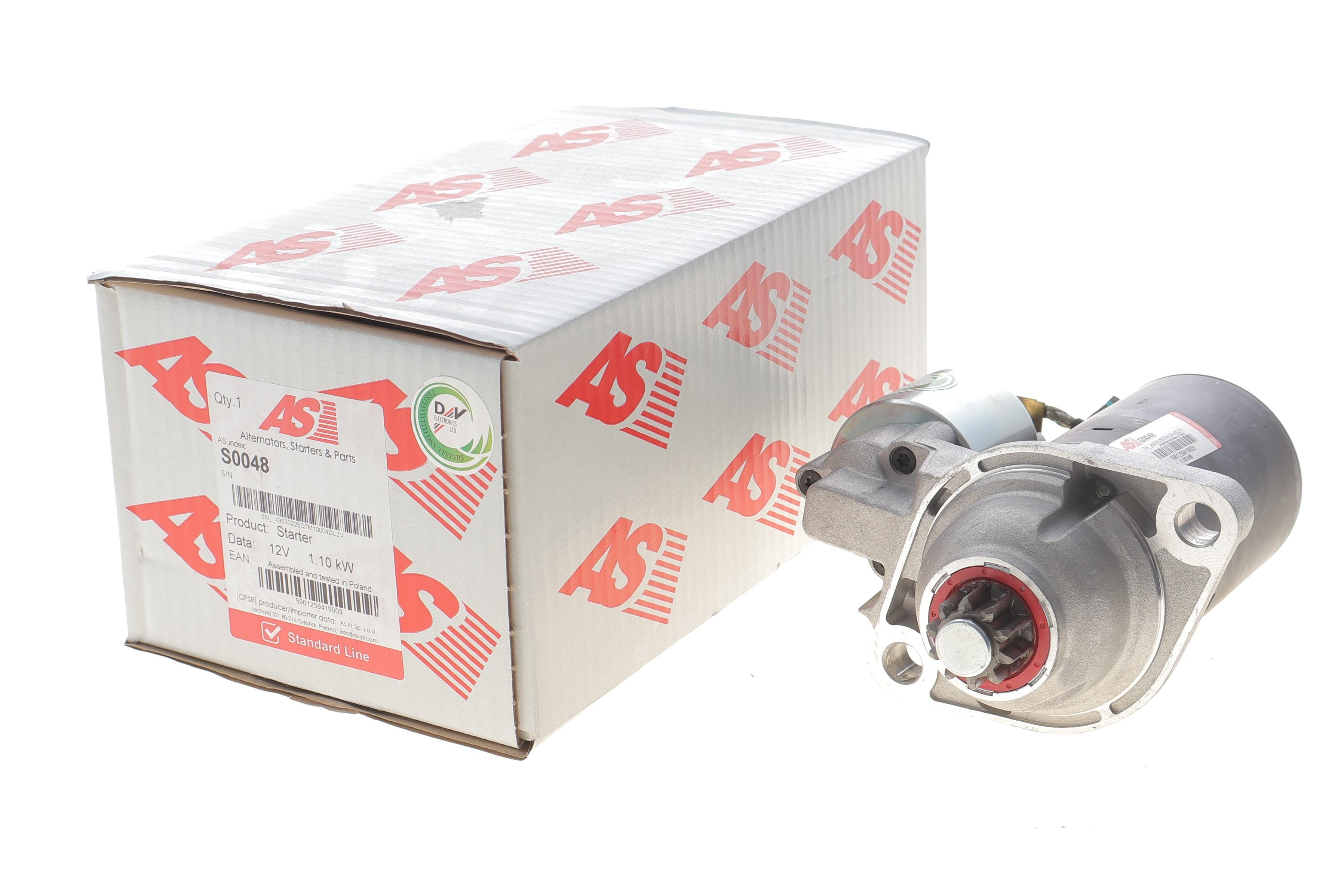 Стартер Seat Ibiza/Leon/Skoda Fabia/Octavia/VW Golf/Sharan 1.8/2.0 96-10 (1.1kw) (z=10)