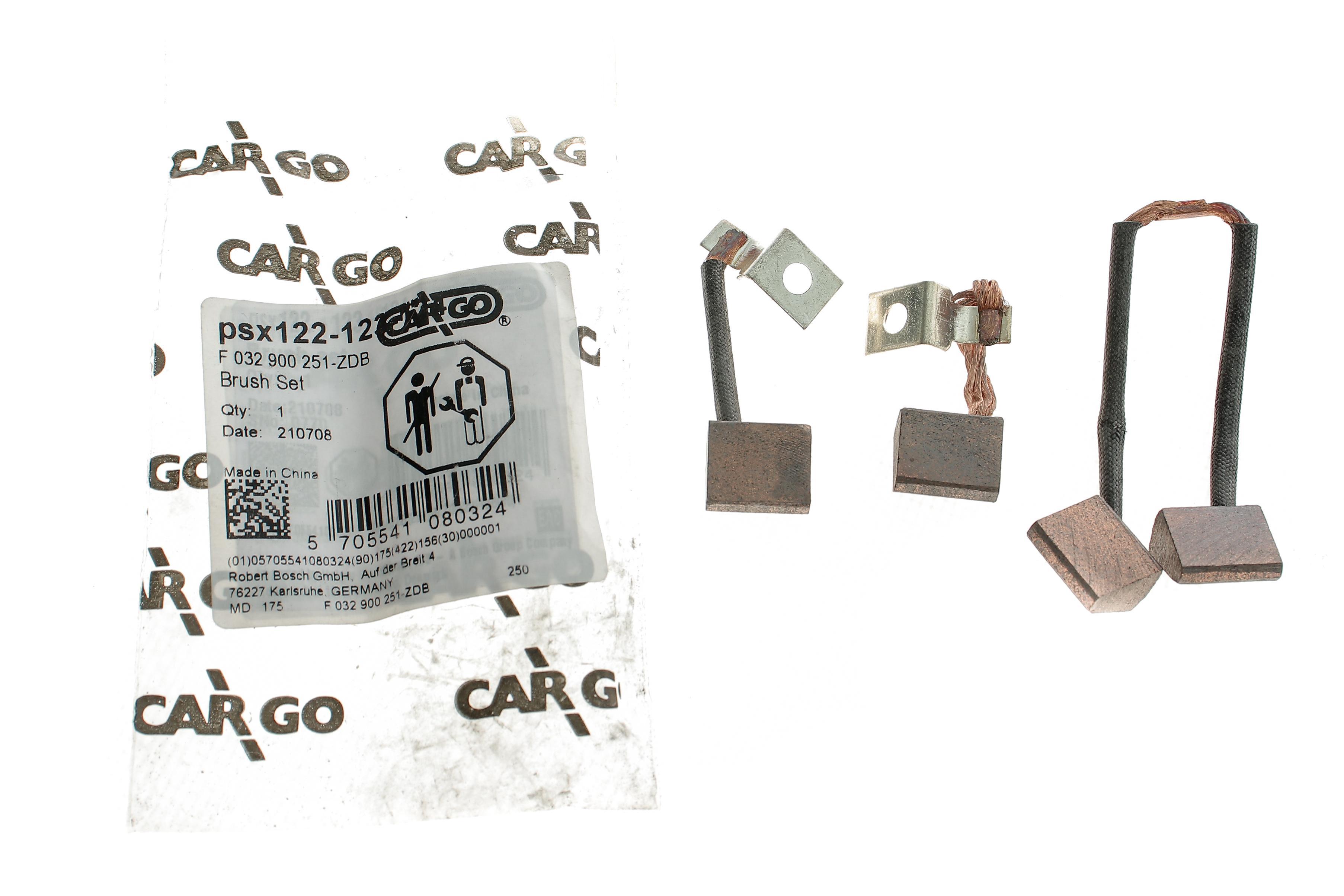 Щітки стартера VW Golf I/Passat 1.1/1.3 74-83 (12V) = PSX122-123-124