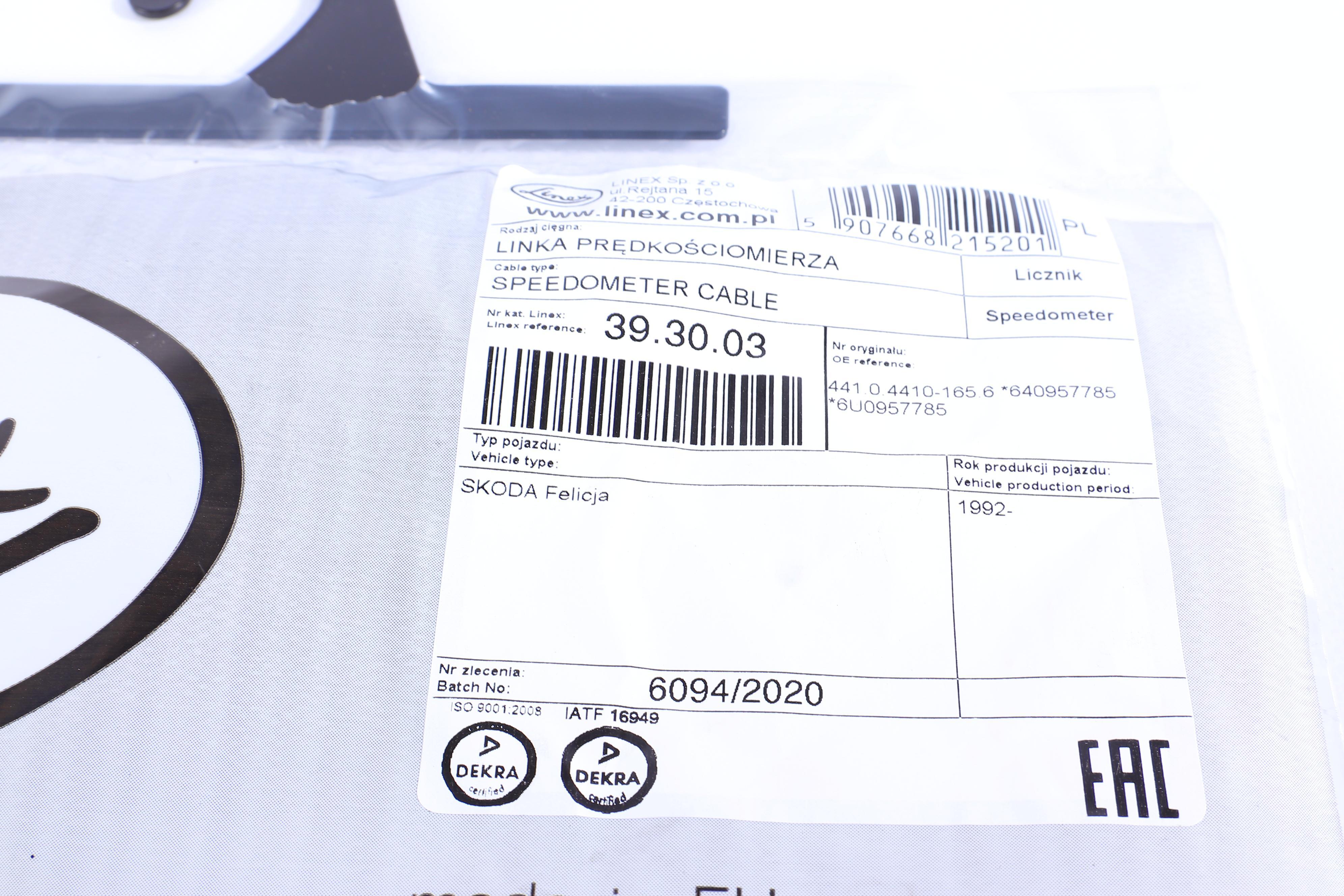 Трос спідометра Skoda Felicia 1.3-1.6/1.9 D 94-02 (L=960mm)