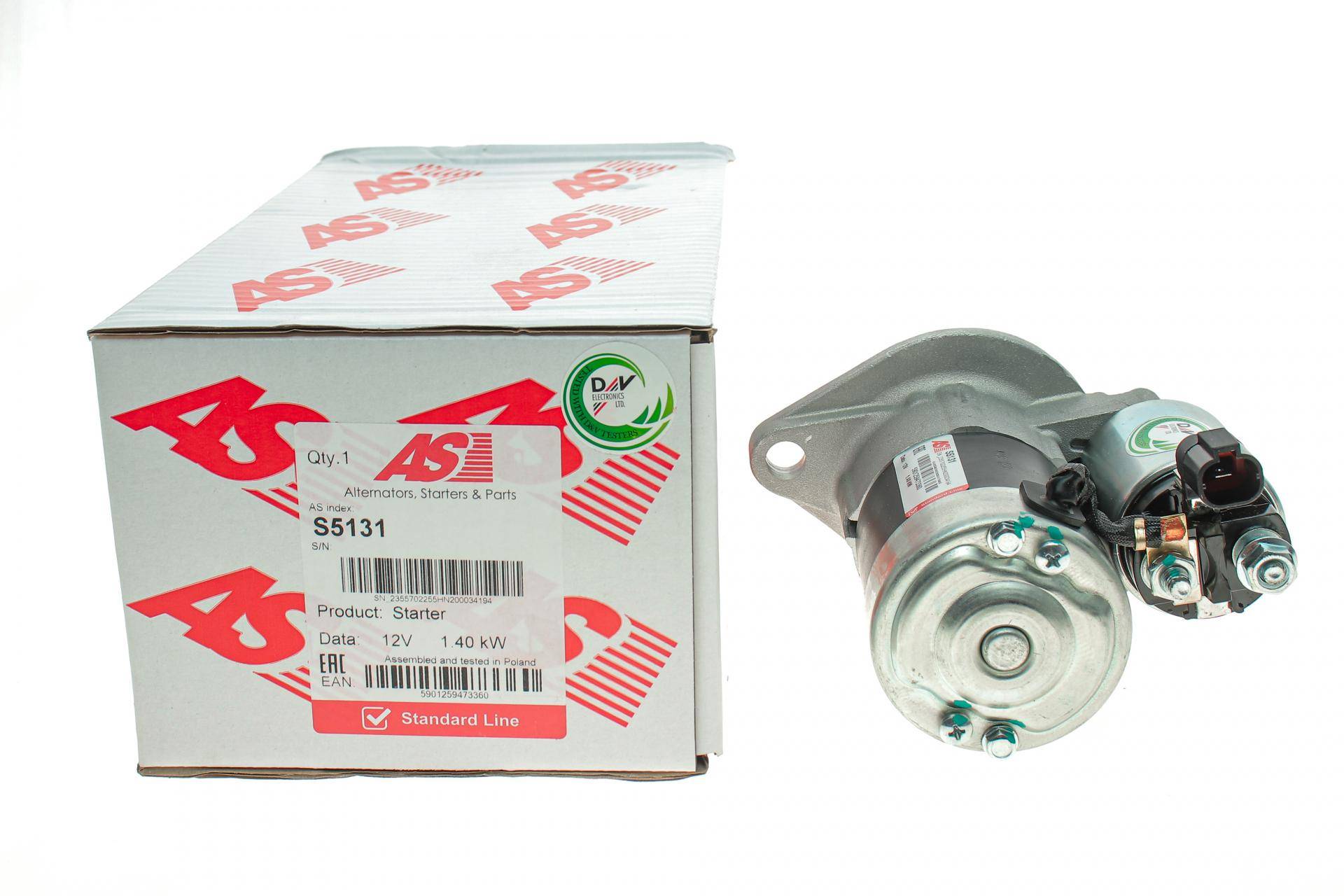 Стартер Nissan X-Trail 2.0/2.5 01-13 (12V/1.4KW) (z=13)