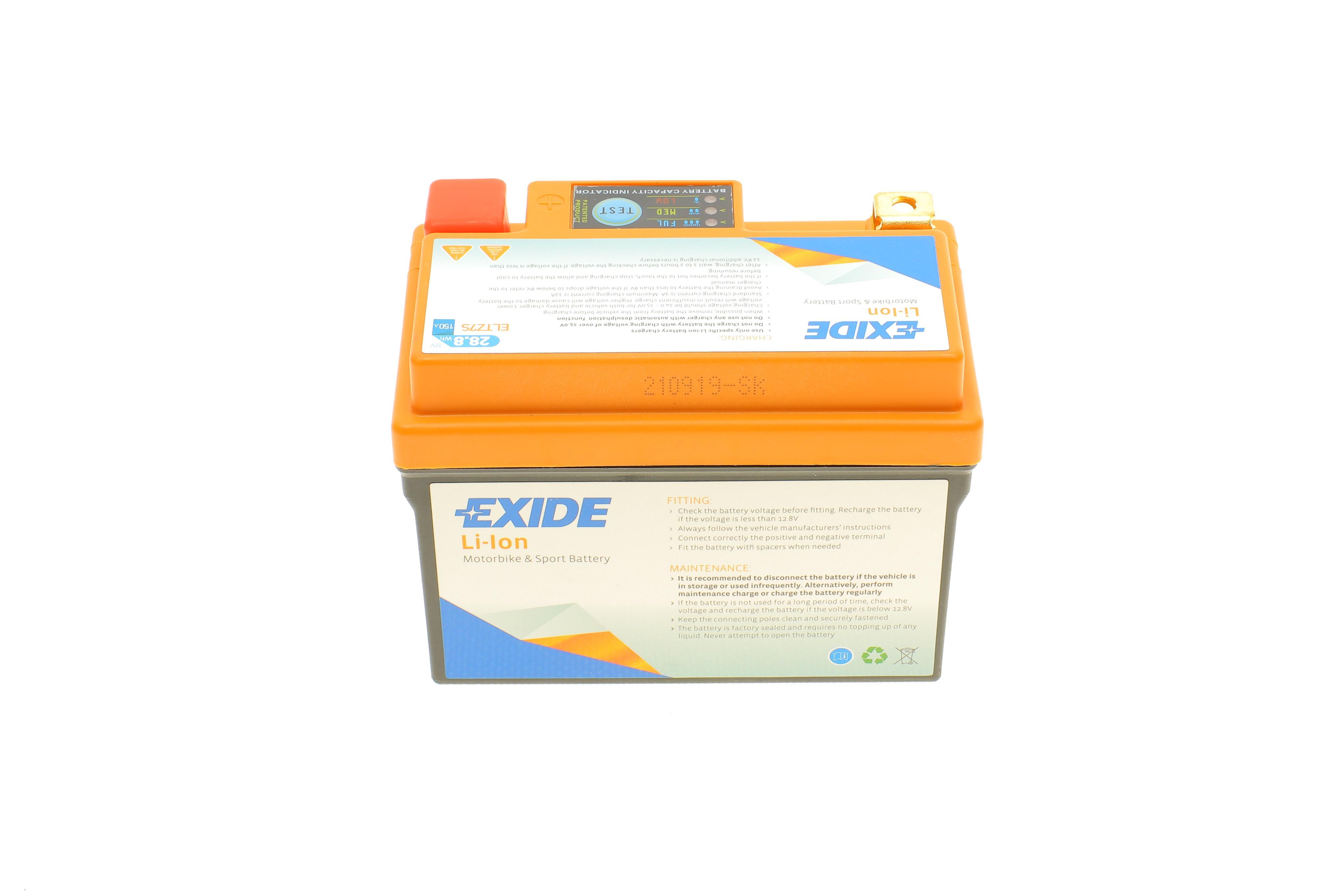 Акумуляторная батарея 2.4Ah/150A (113x70x85/+R/B0) (Li-ion) (мото)