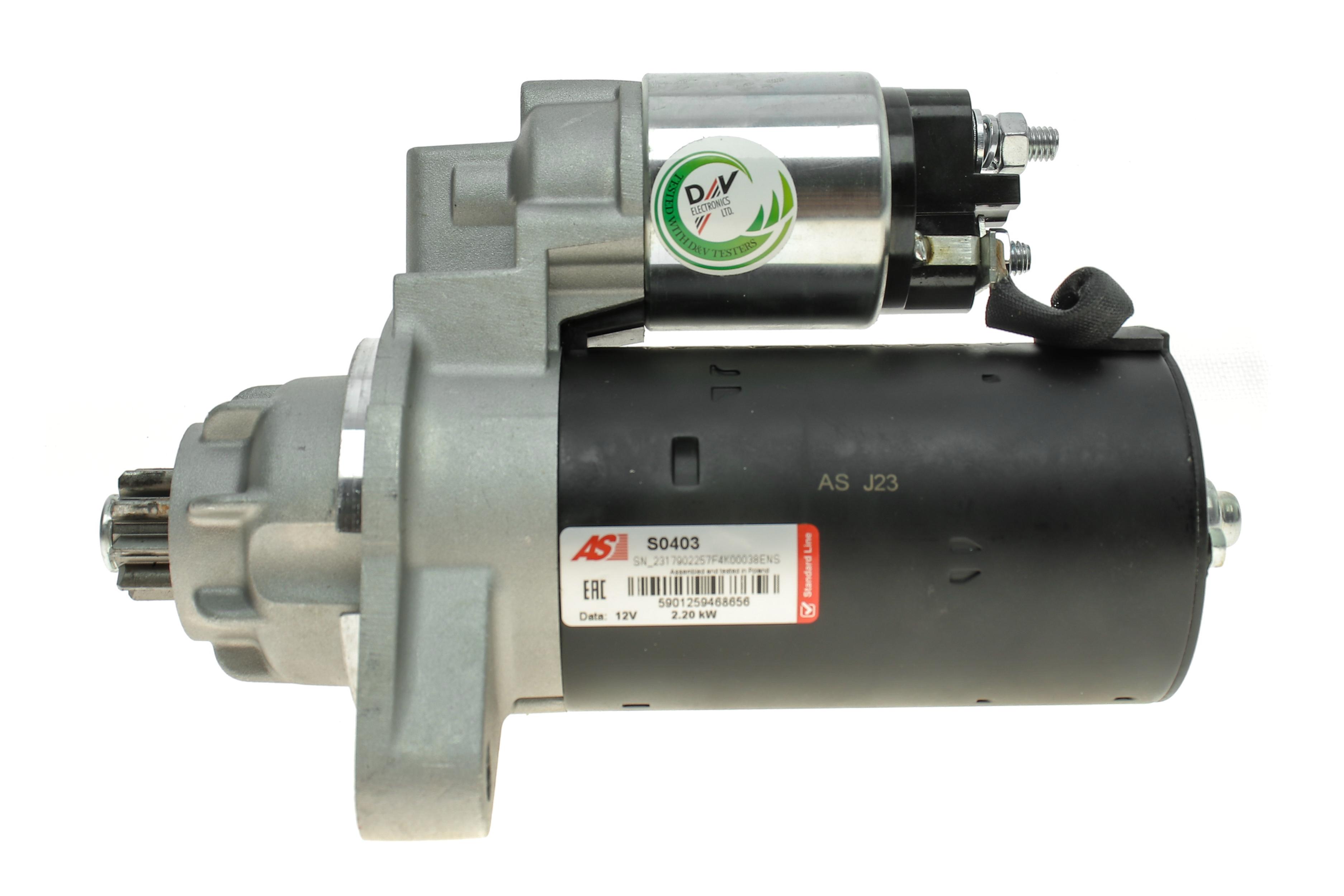 Стартер VW Touareg 2.5 R5 TDI 03-10 (2.2kw) (z=9)