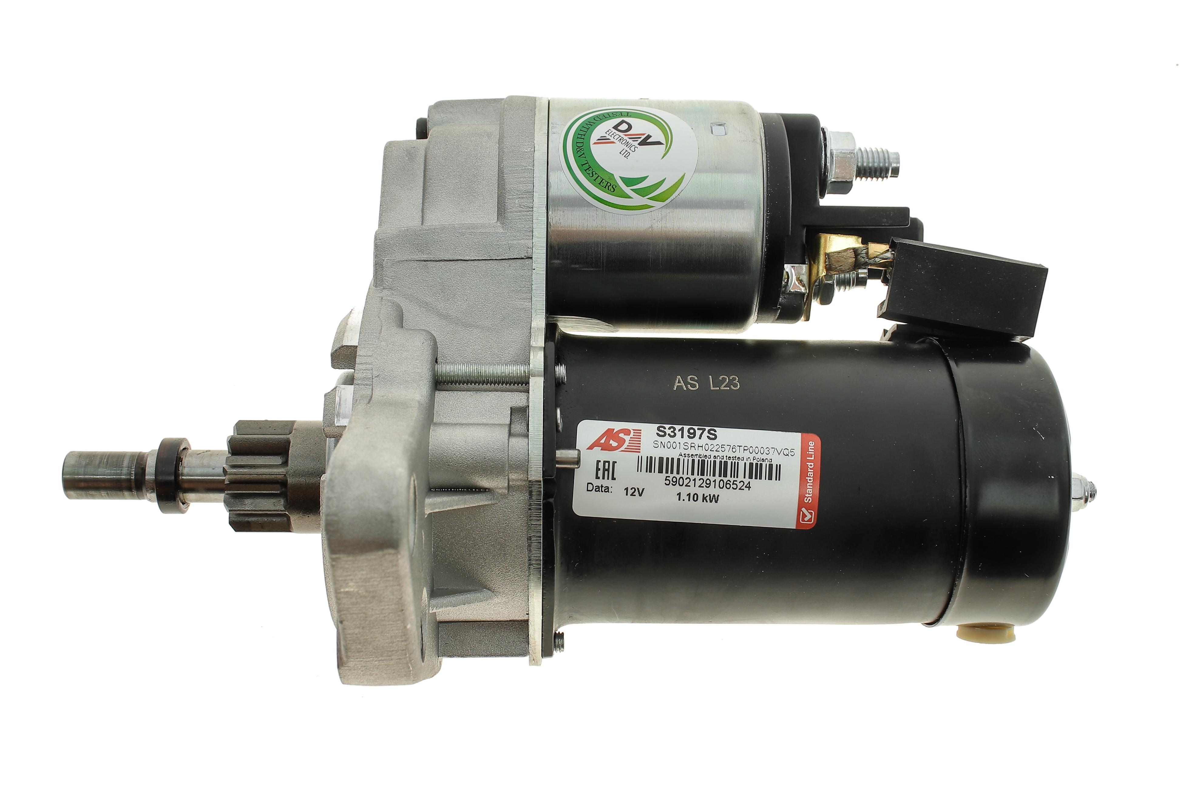 Стартер VW Caddy I/II 82-00/T4 90-03 (12V/1.1kw) (z=9)