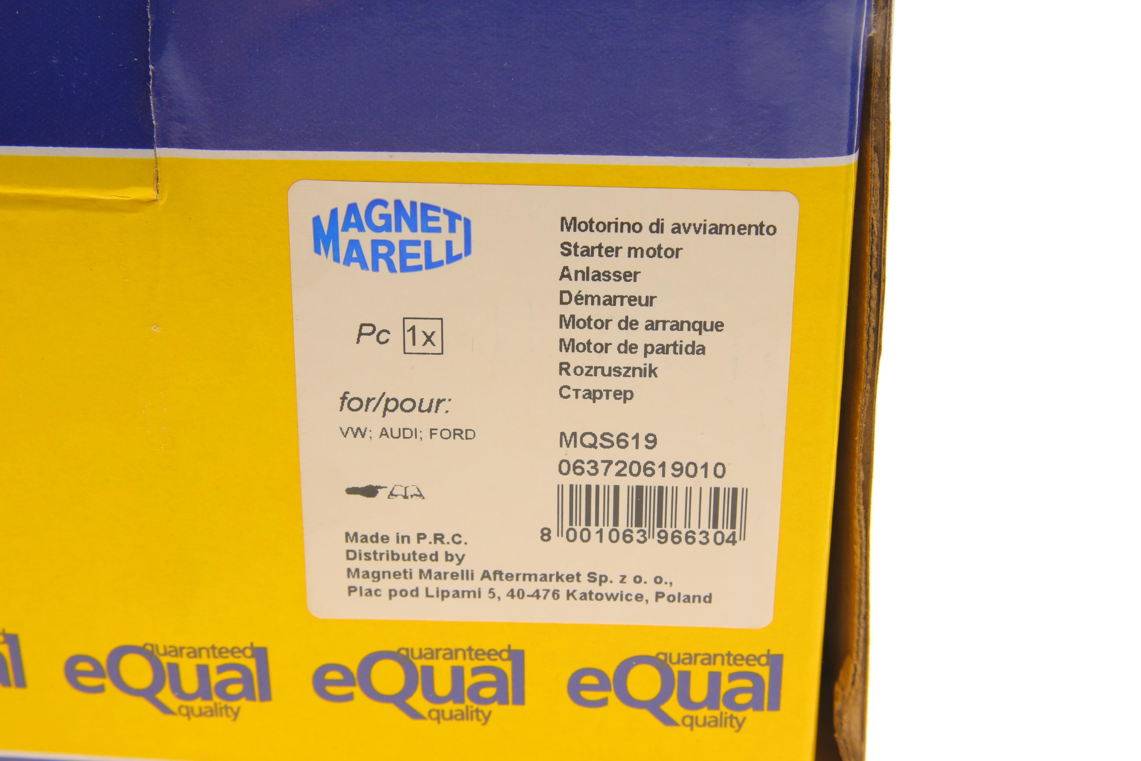 Стартер Audi A3 1.8 96-03/Ford Galaxy I 2.0i 95-06/Seat Ibiza II 2.0 i 16V (1.1kw) (z=10)