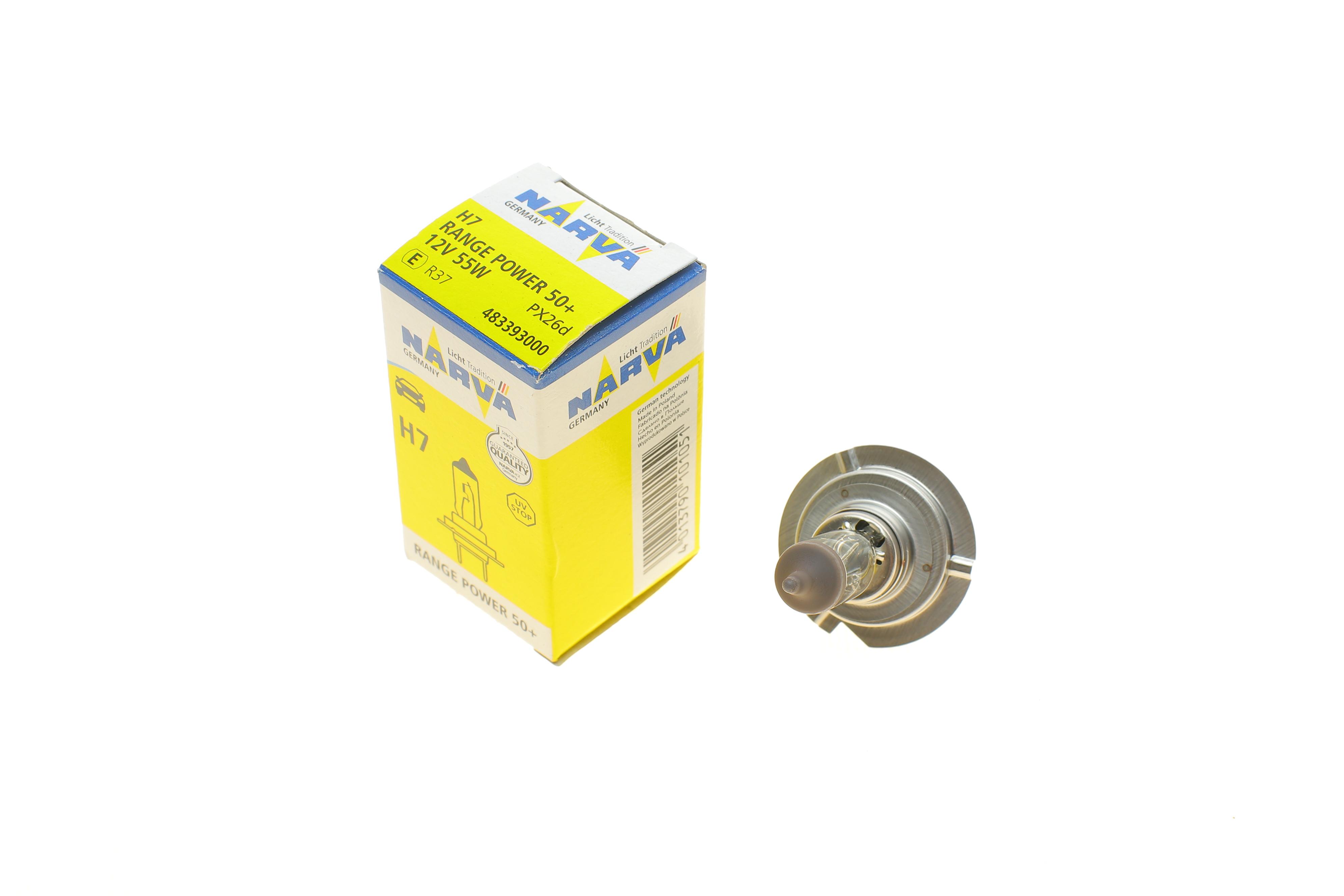 Автолампа H7 12V 55W PX26d Range Power 50+