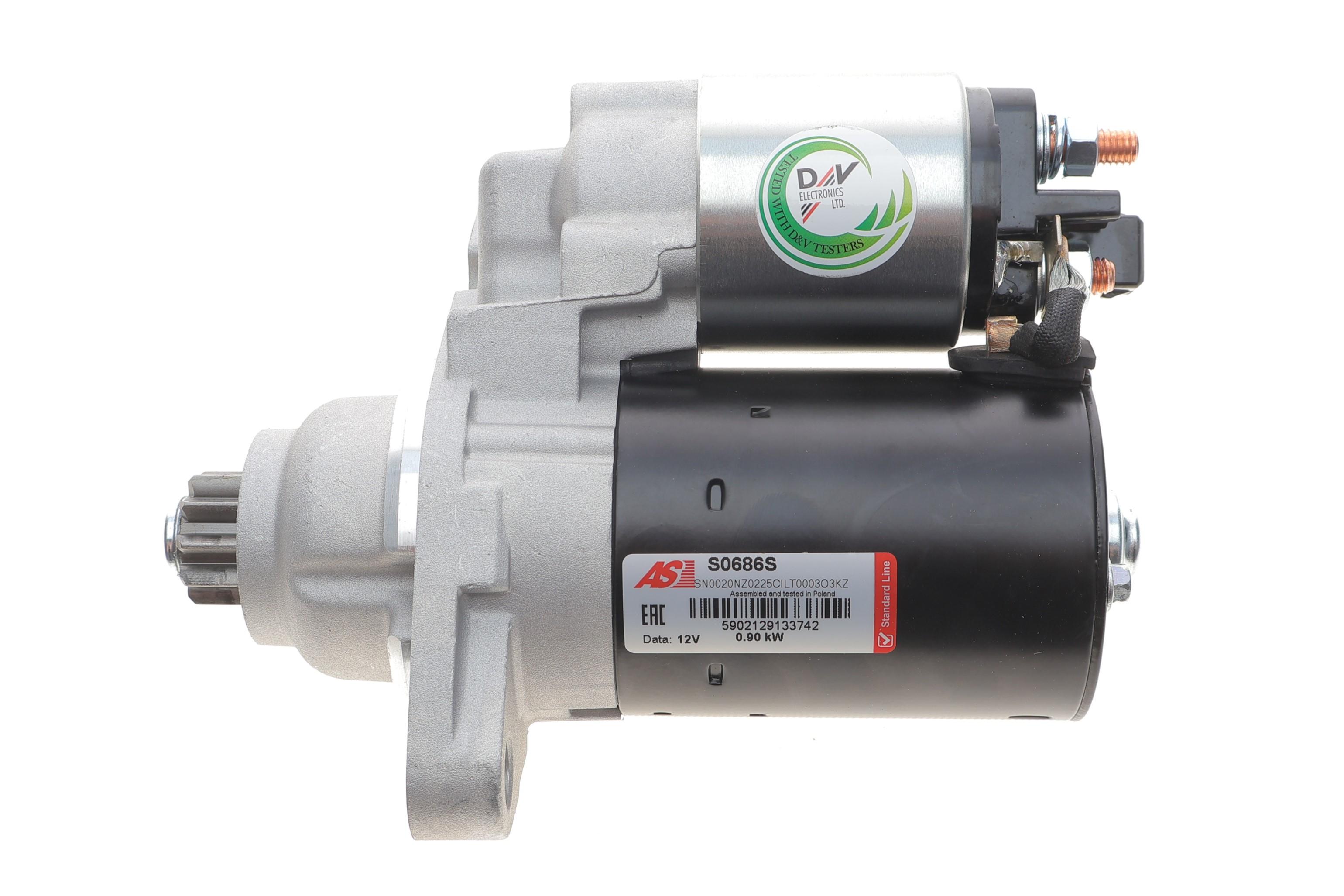 Стартер Audi A2 1.4-1.6/1.2-1.4 TDI  00-05/VW Golf 1.4-1.6 97-06 (0.9kw)z=10